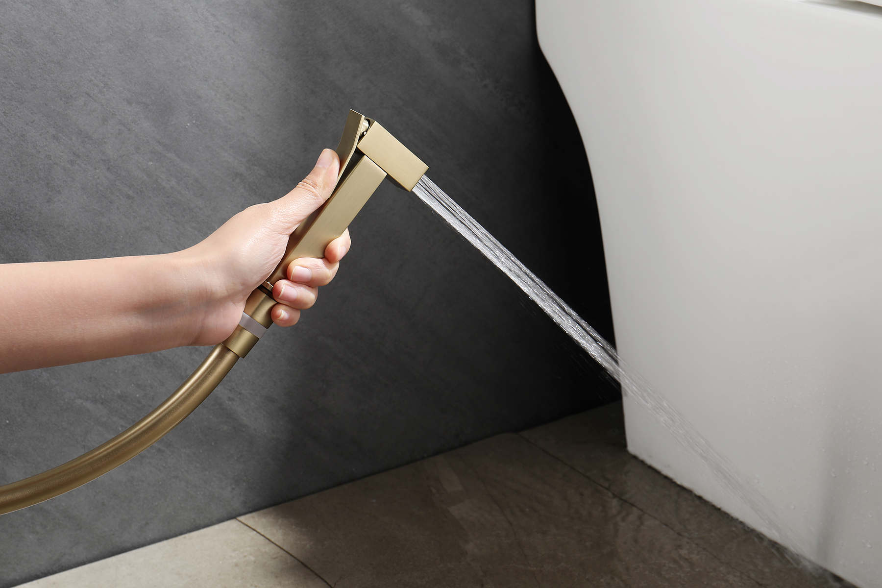 44157-S Смеситель встраиваемый с ГИГ. душем (Мат. Золото) GANZER (10/1шт)