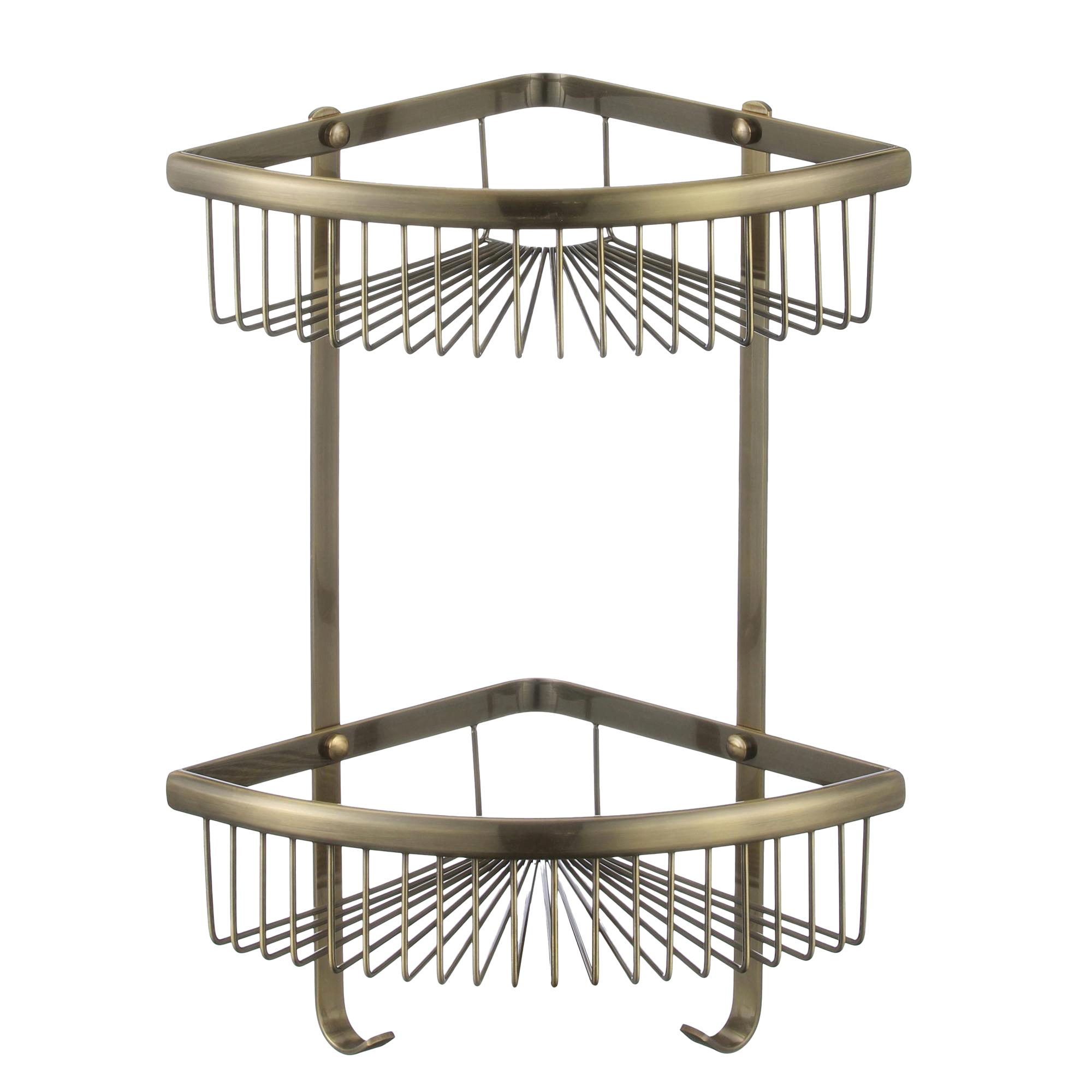30062-D Угловая сетчатая 2-я полка (БРОНЗА) GANZER (10/1шт)