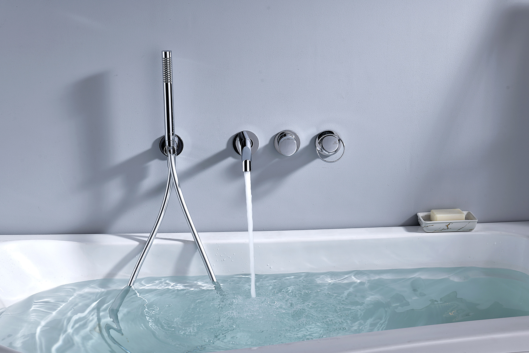 19134 Встроенный смес. для ванны  (ХРОМ) GANZER  (6/1шт)