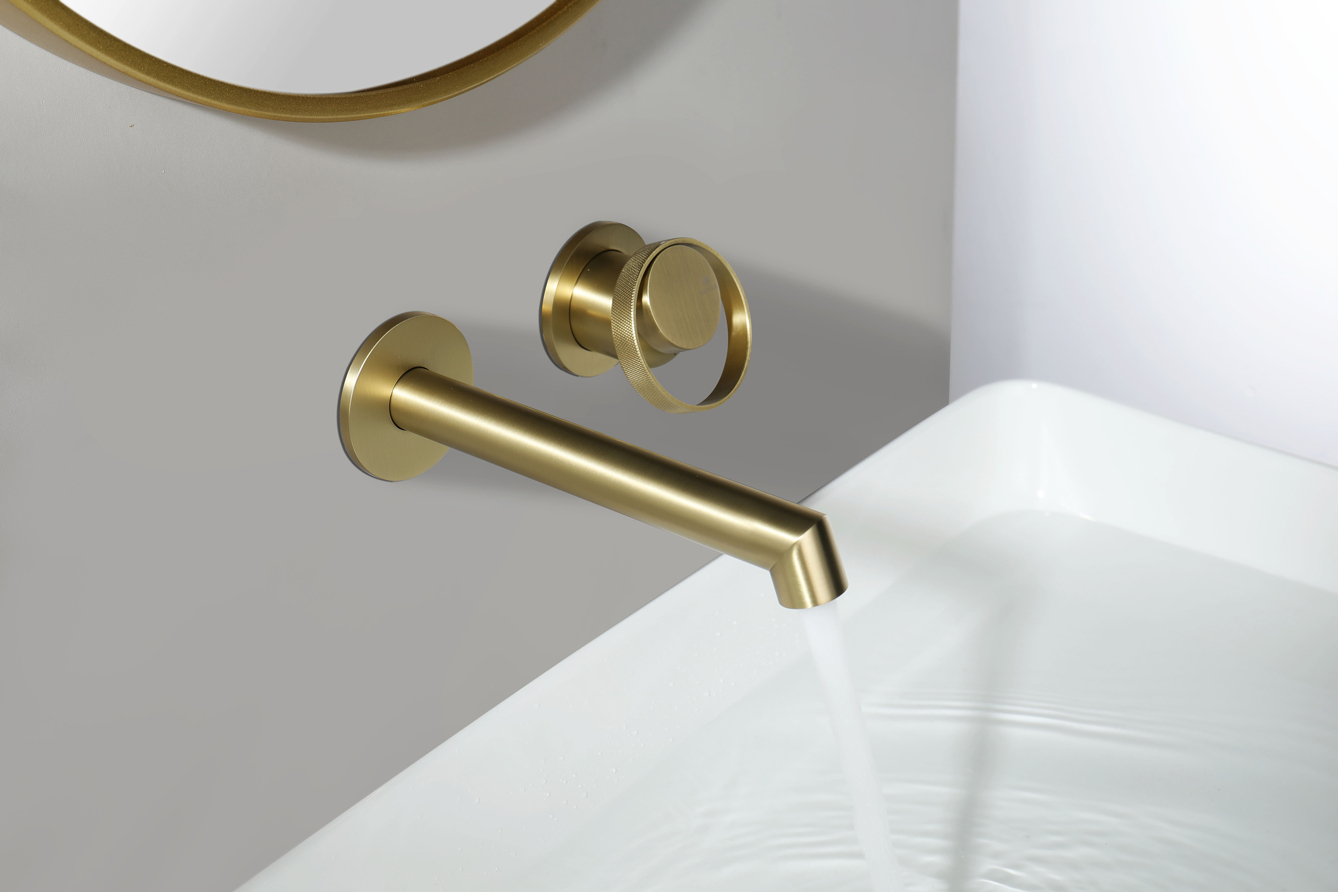 19144-S Встроенный смес для рак. (Мат. Золото) GANZER   (10/1шт) 