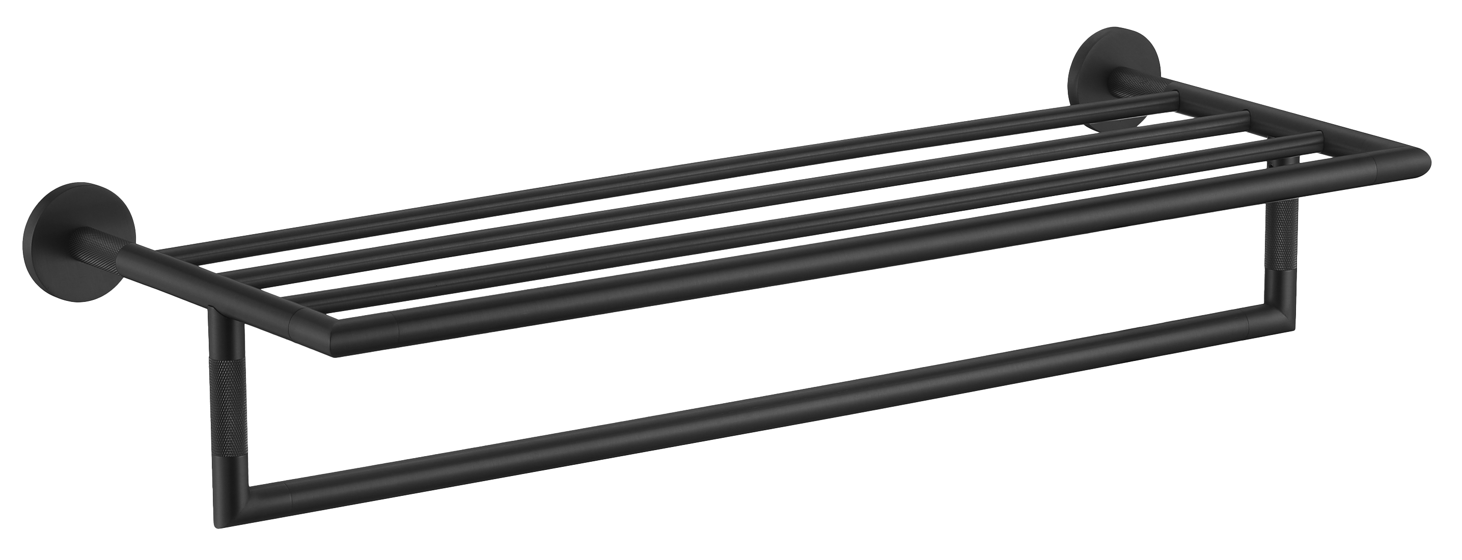 19577-C Полка для полотенец (ЧЕРНЫЙ)  GANZER (10/1шт)