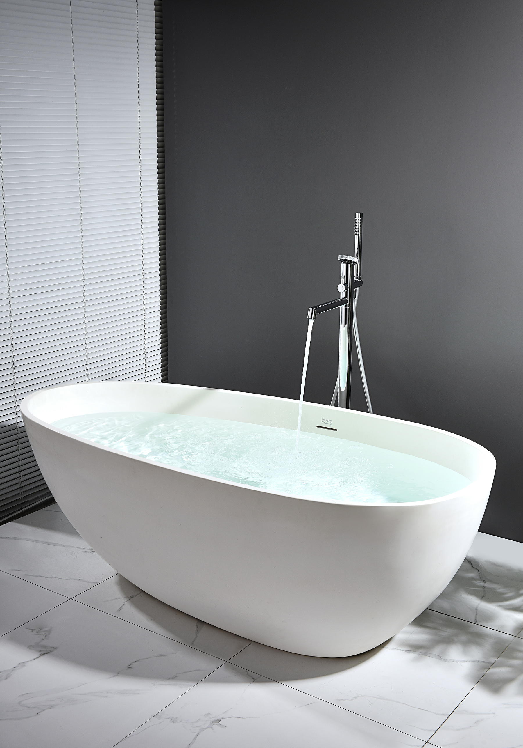 19181 Смеситель напольный для ванны (ХРОМ) GANZER  (5/1шт)