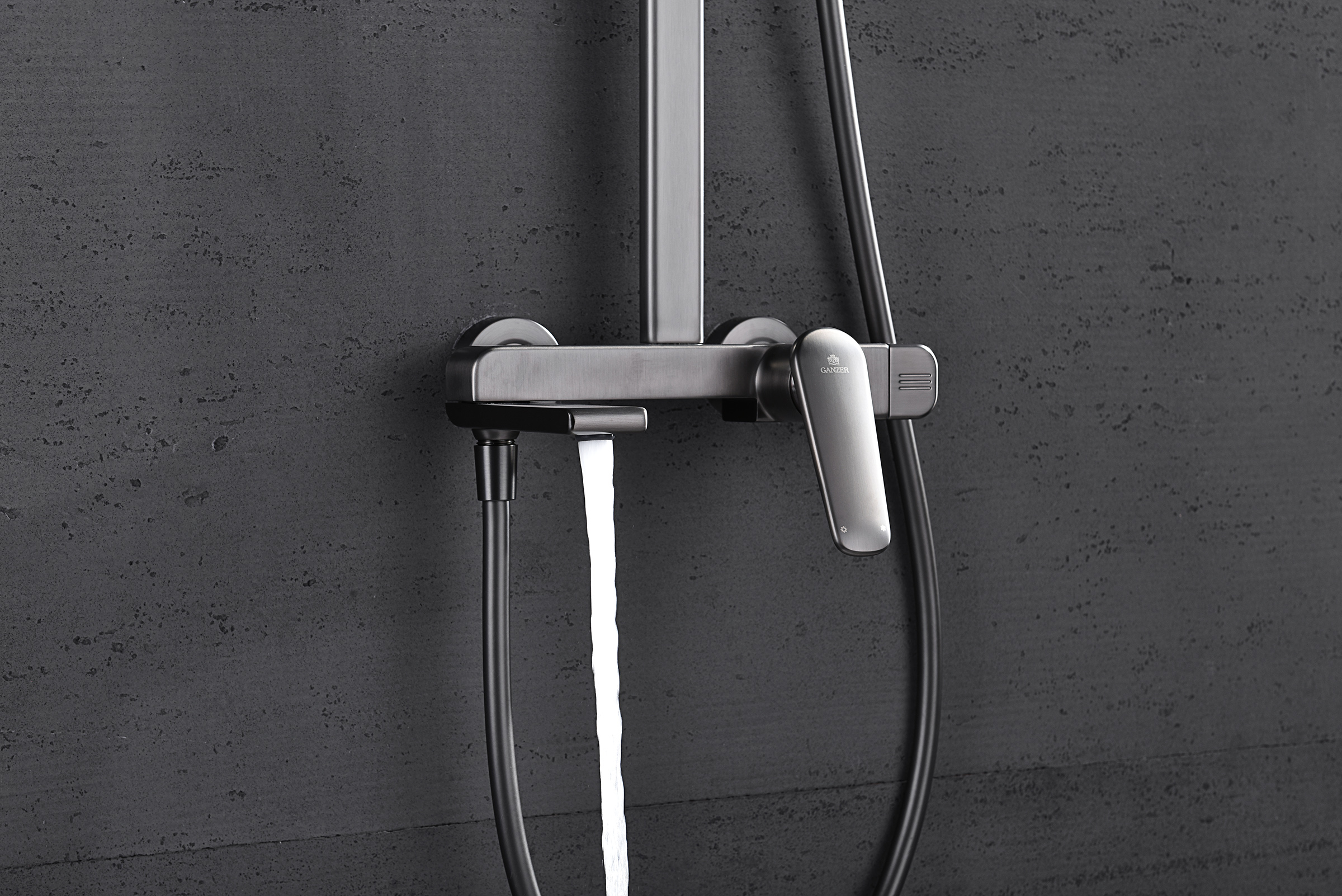 02162-Q Душевая система (ГРАФИТ) GANZER (5/1шт)