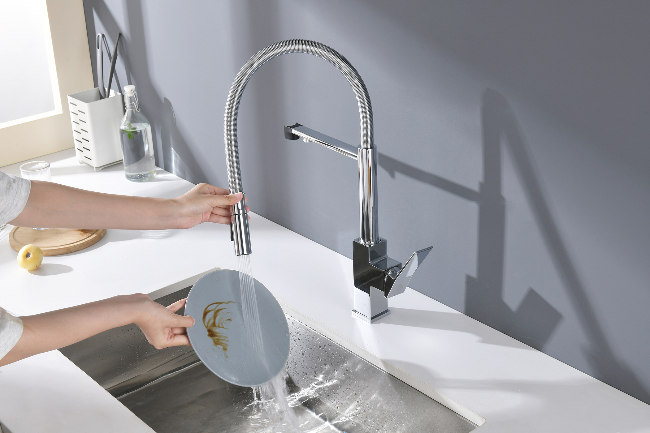 05126 Смес. для кухни с гиб МАГ. изл. и под. фильт. (ХРОМ) GANZER (10/1шт)