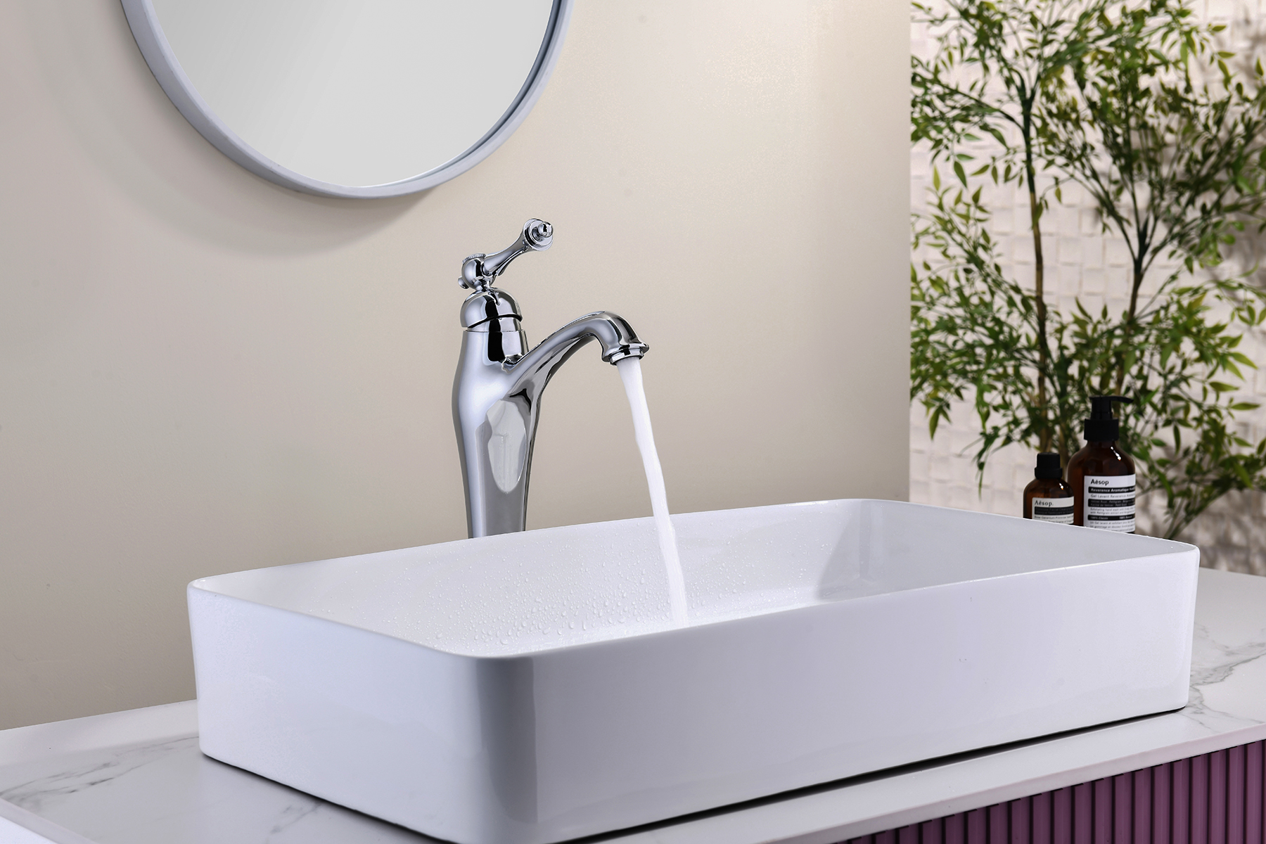 77013 Смеситель од. для раковины-чаши (ХРОМ)  GANZER  (10/1шт)