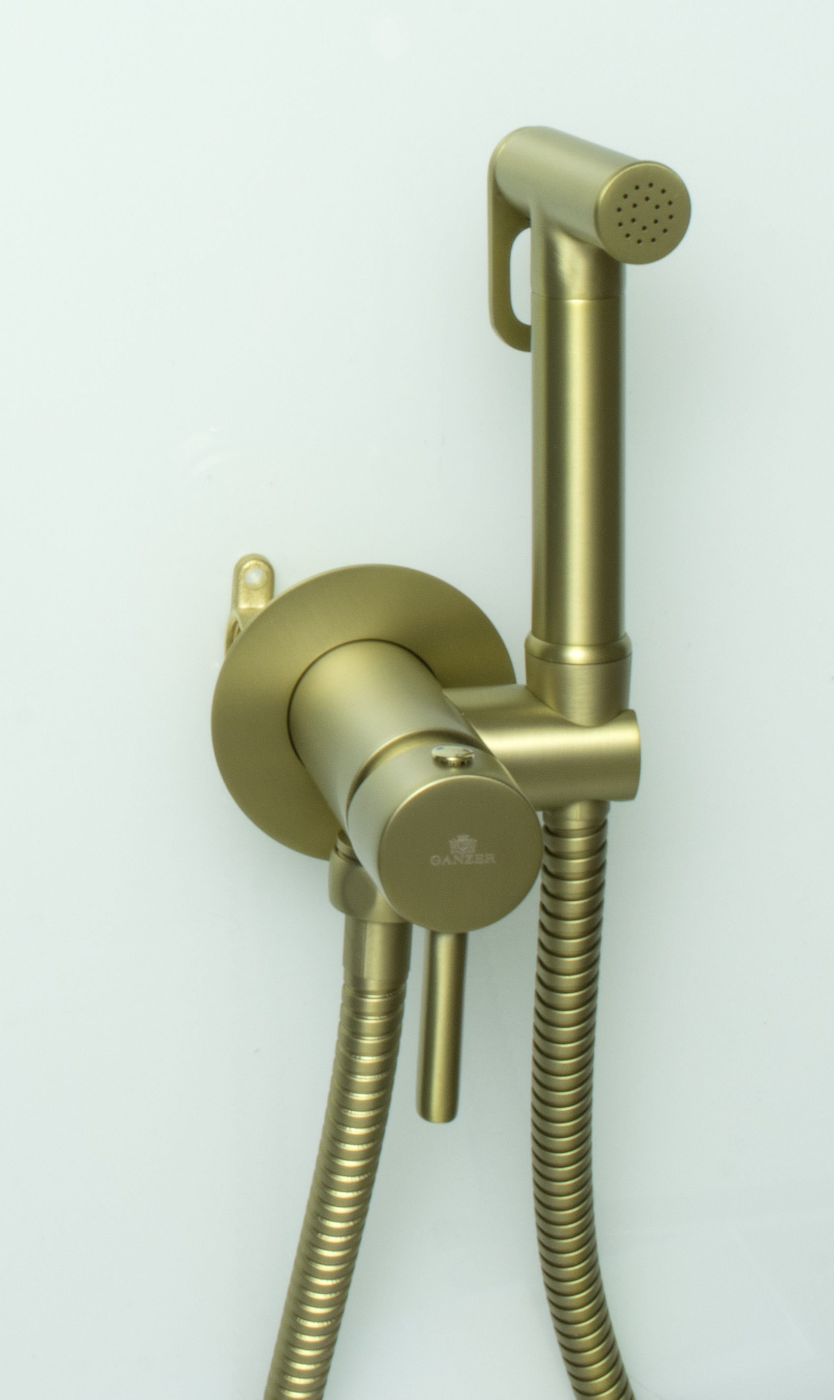 42101-S Set Смеситель встраива. для биде КРУГ. (МАТ, ЗОЛОТО) GANZER  (10/1шт)