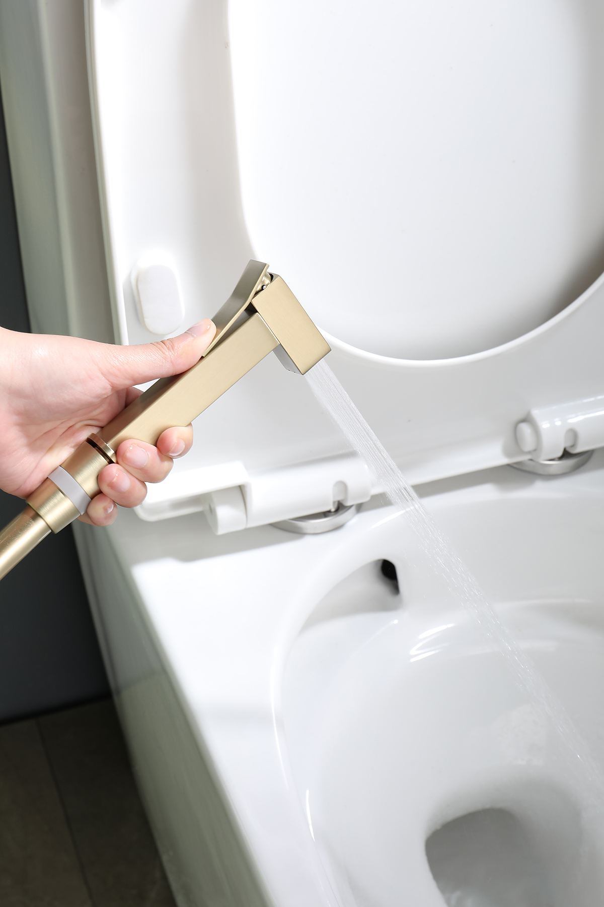 12157-S Смеситель встраиваемый с ГИГ. душем (Мат. Золото) GANZER (10/1шт)