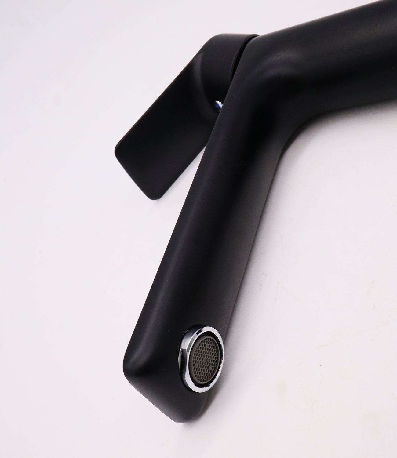 21012-C Смес. для умыв. (ВЫСОКИЙ хром+черный) "GANZER"  (10/1шт) Л/К