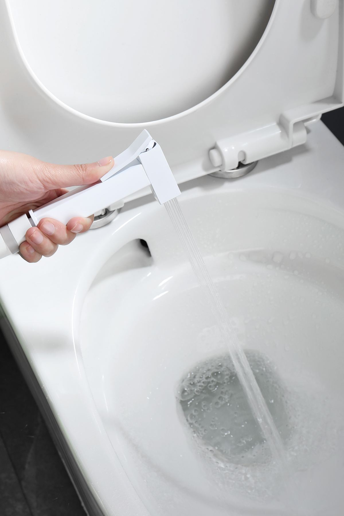 12157-F Смеситель встраиваемый с ГИГ. душем (БЕЛЫЙ) GANZER (10/1шт)