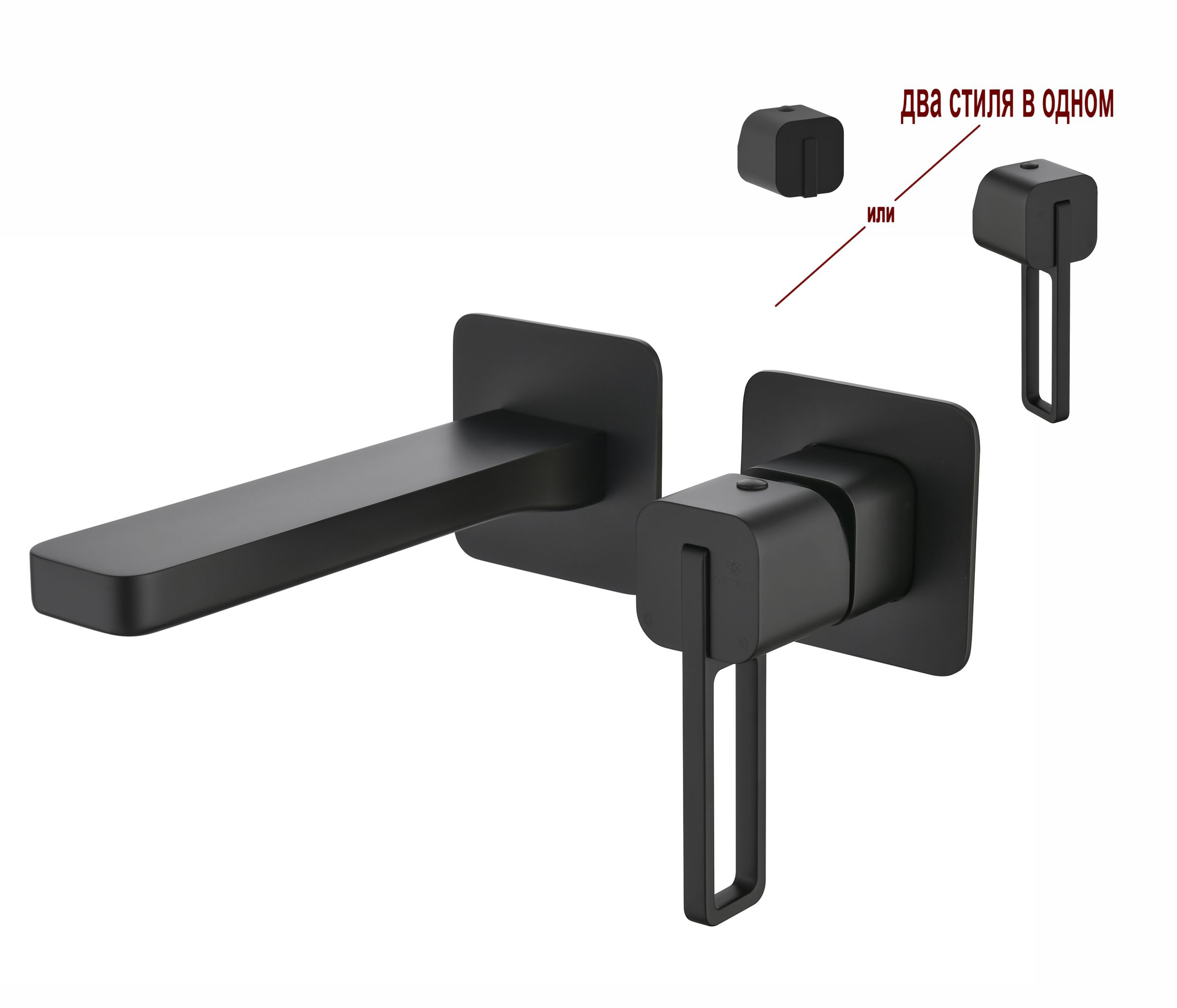 12144-C Встроенный смес для рак. (ЧЕРНЫЙ) GANZER  (10/1шт)