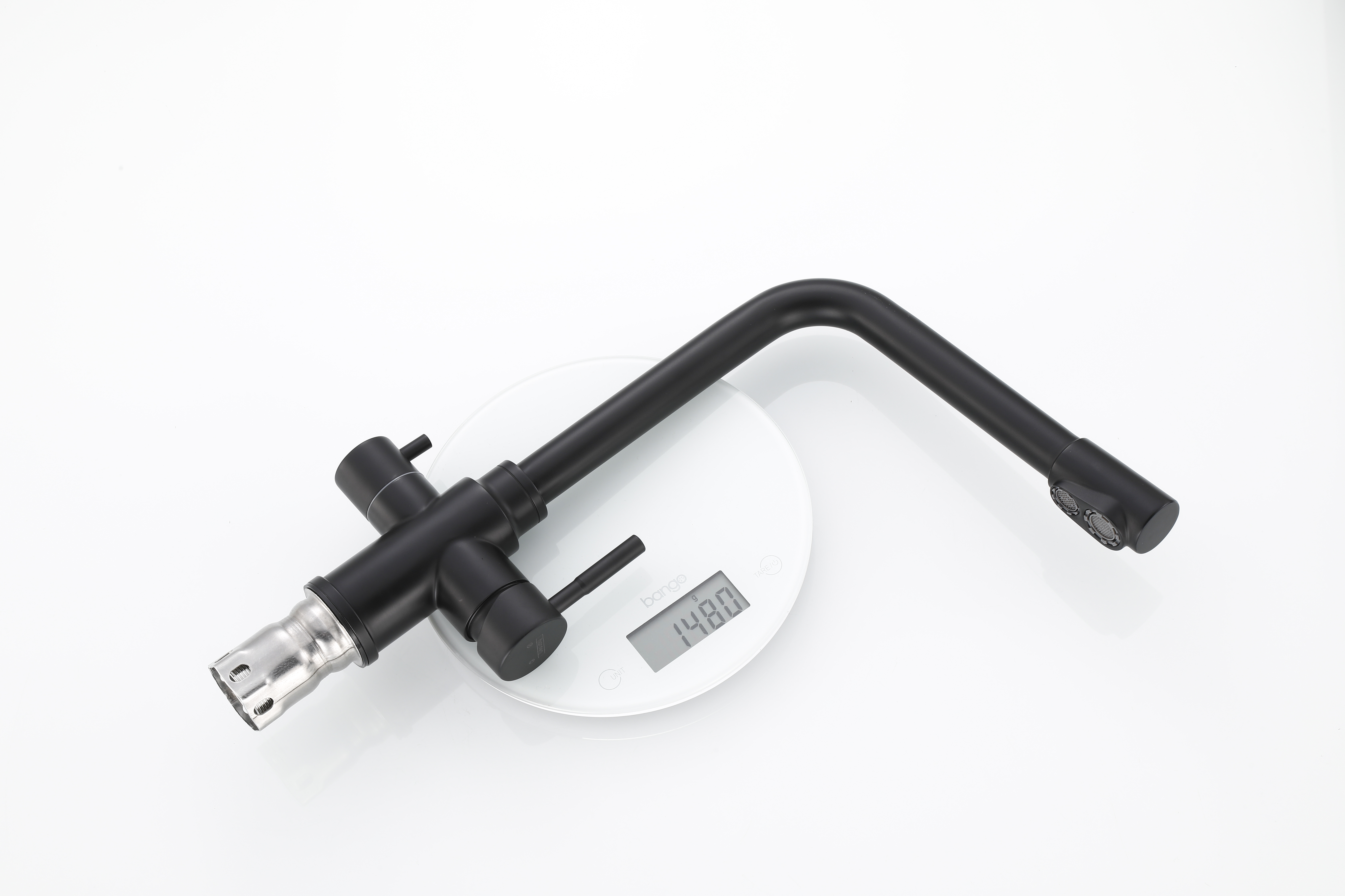 15085-C Смес. из НЕРЖ. для кух. под. фильт (ЧЕРНЫЙ) HANSEN  (20/1шт)