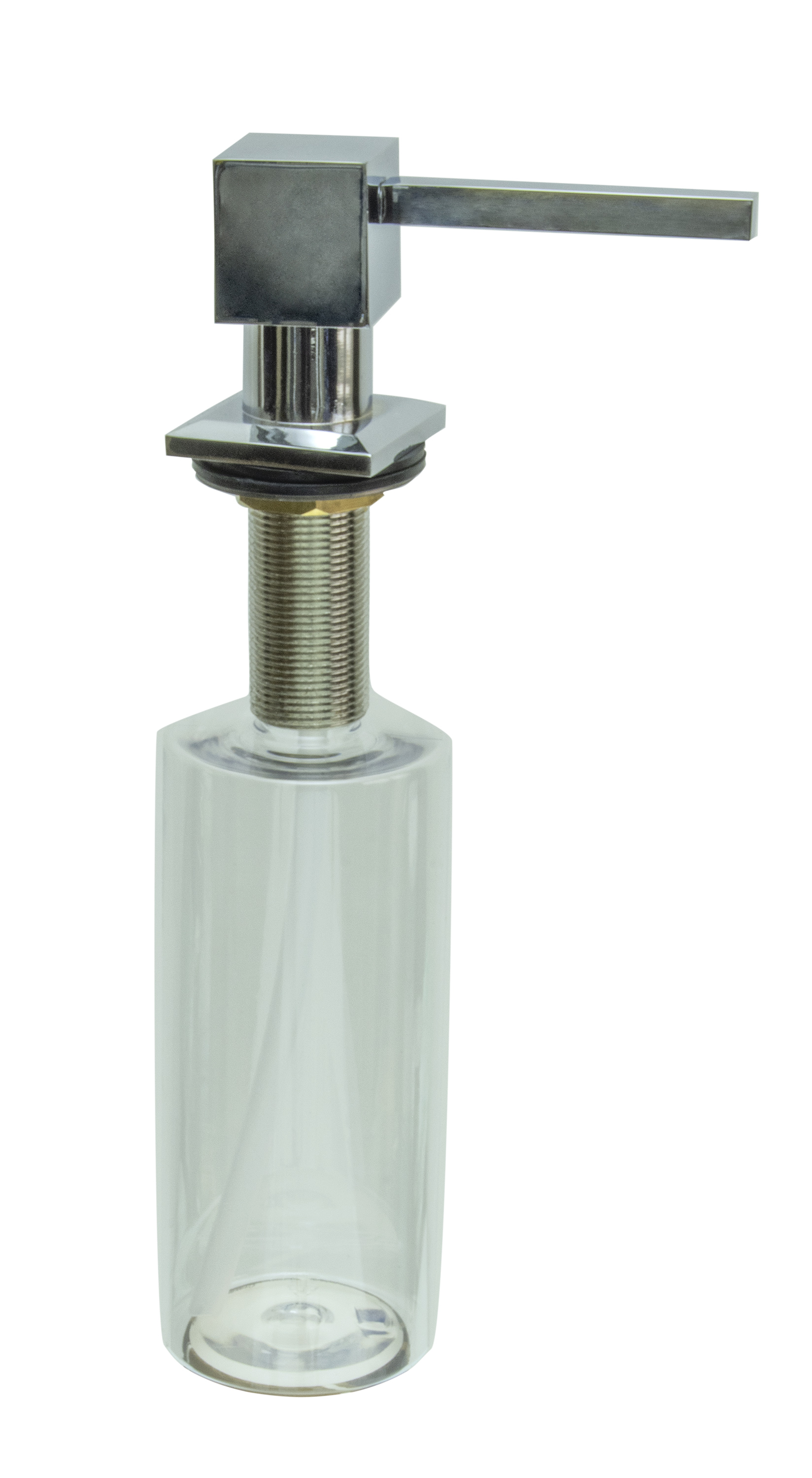 Дозатор врезной КВАДРАТ, для мойки 300мл (ХРОМ)  HANSEN  (46/1шт)