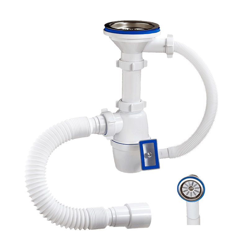 45079 Сифон 3 1/2 40 с УНИВ. переливом и гиб. трубой ОРИО (22/1шт)