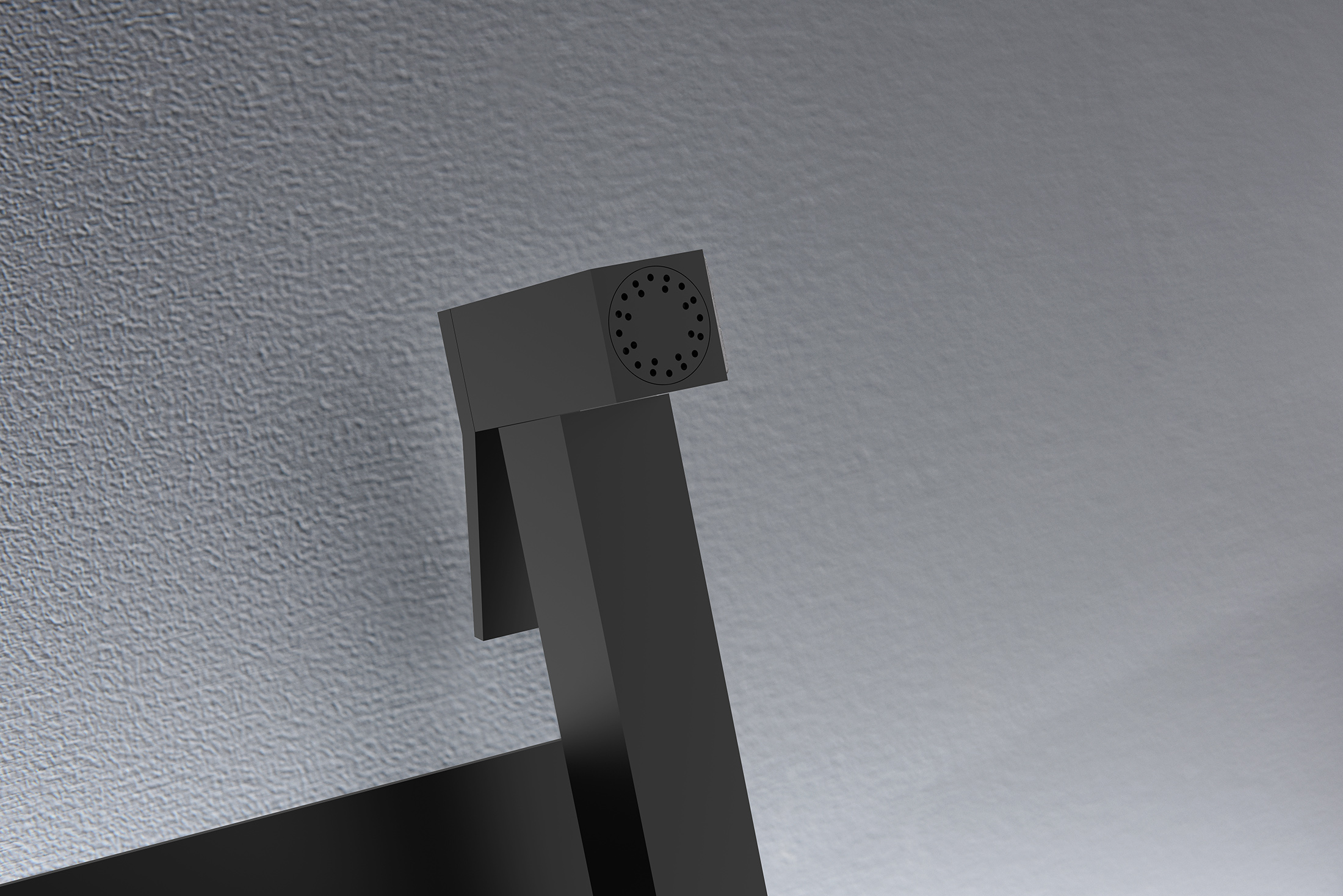 05157-C Смеситель встраиваемый с ГИГ. душом (ЧЕРНЫЙ) GANZER (10/1шт)