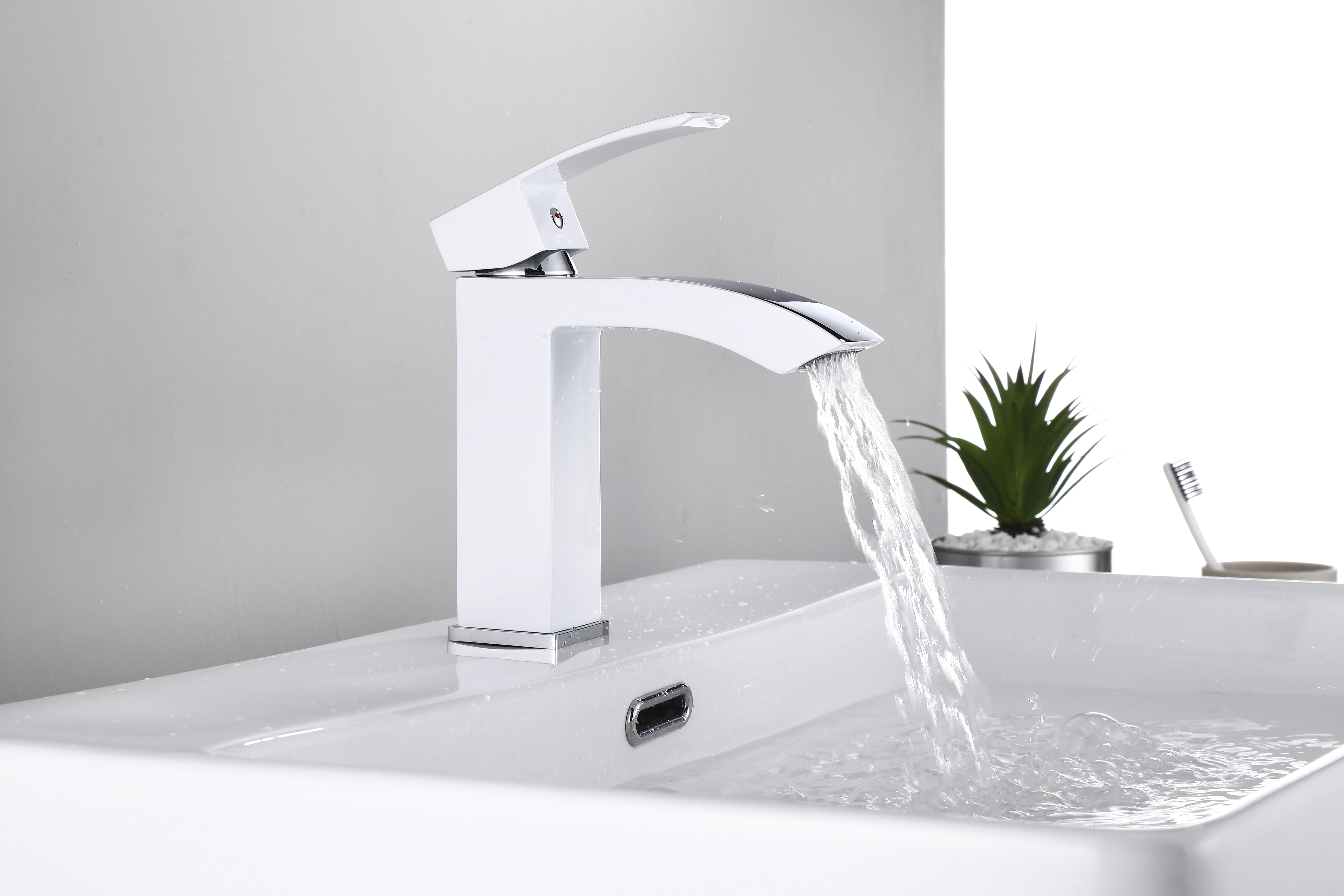 10044-F Смес. од. для рак. (БЕЛ./ХРОМ) HANSEN  (10/1шт)