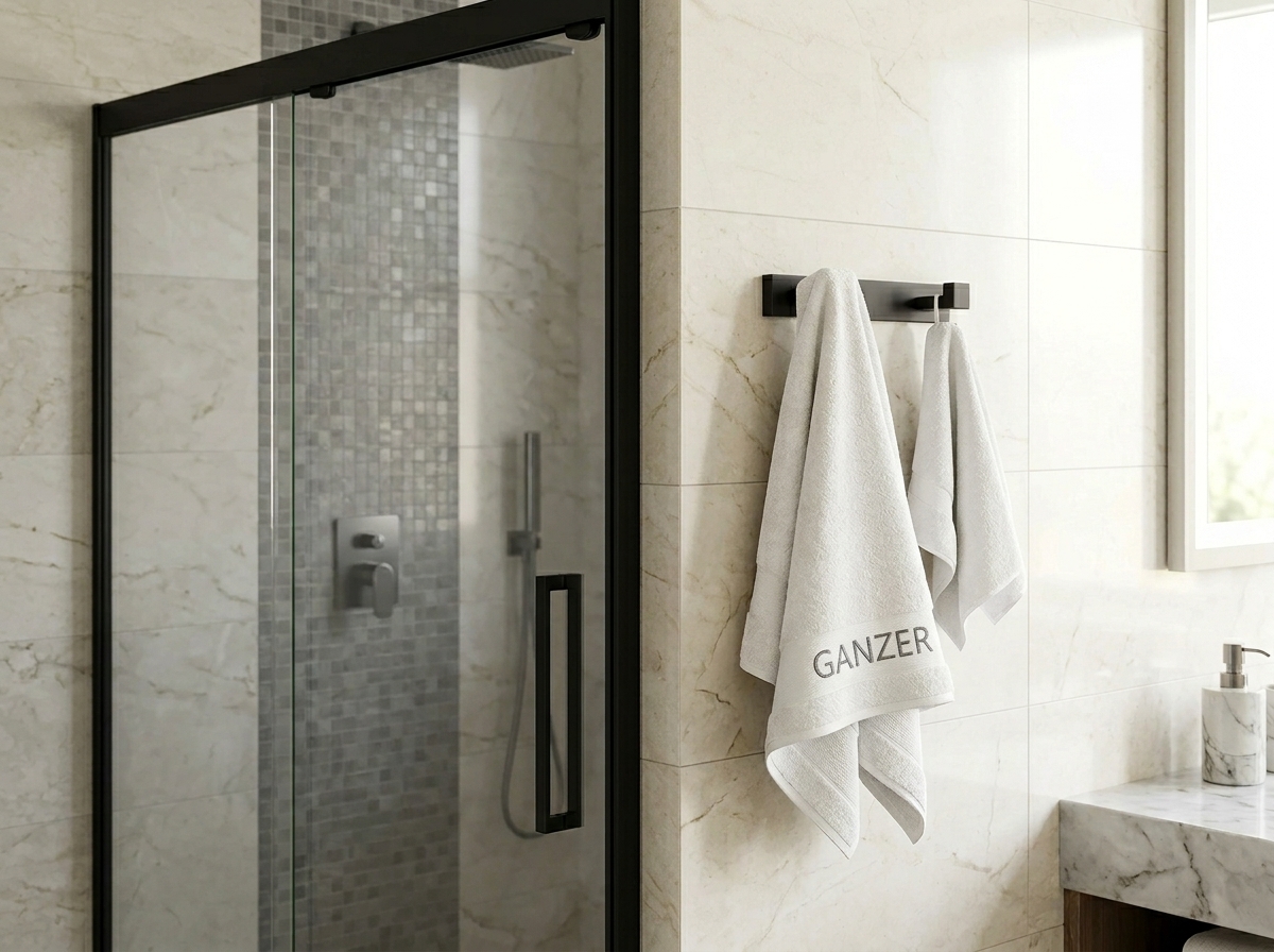 88052-C П/держатель 2 крючка (ЧЕРНЫЙ) GANZER (20/1шт)