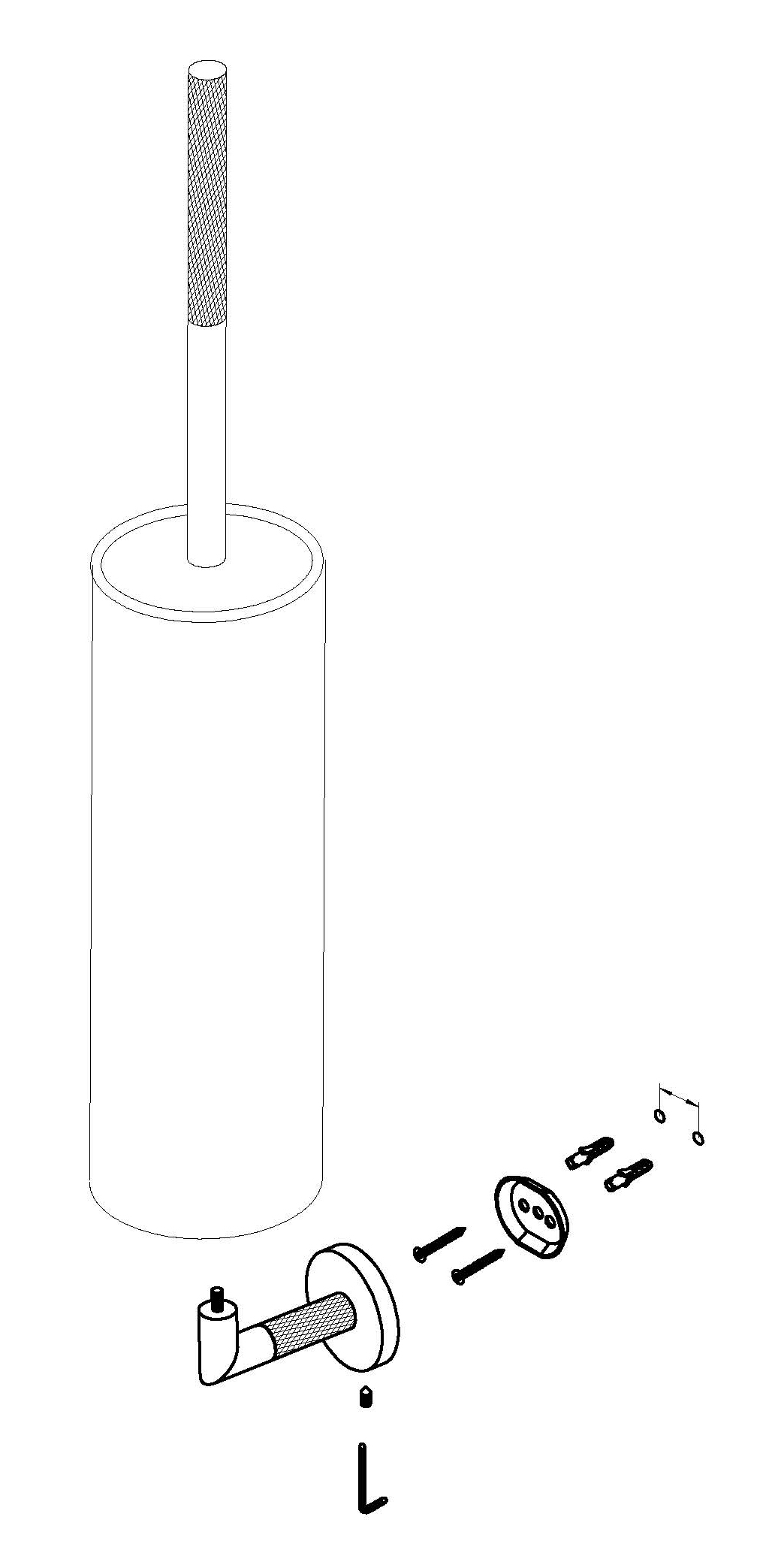 19590-Q Ершик кварил. универсальный (ГРАФИТ) GANZER  (10/шт)