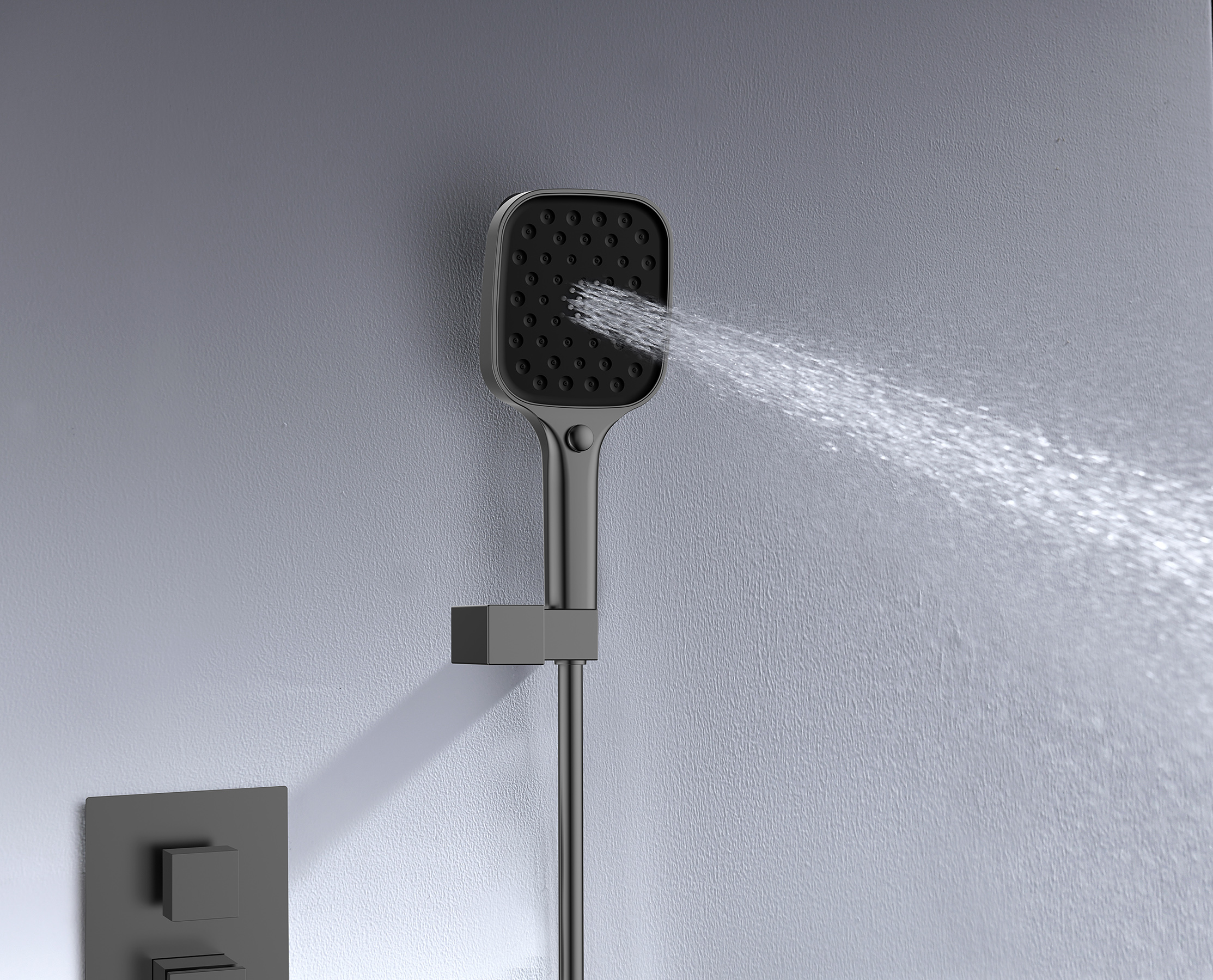 05165-Q Смеситель встраиваемый для душа с 3-функ. (ГРАФИТ) GANZER (6/1шт)