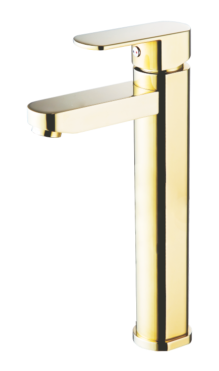 06012-E Смеситель для умыв (ВЫСОКИЙ ЗОЛОТО) "GANZER"  (8/1шт) Л/К 