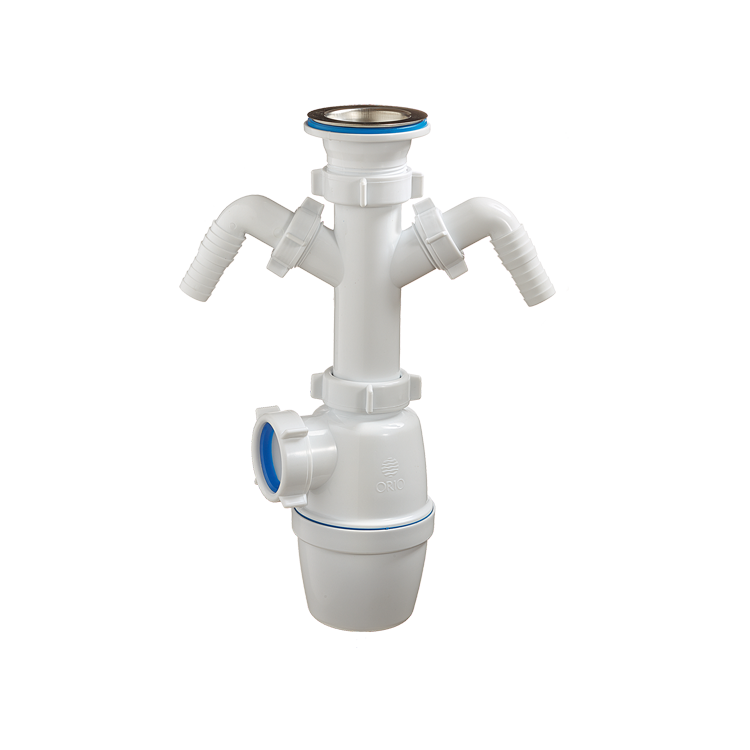 4006 Сифон 1 1/2 40 с двумя отв. ОРИО (35/1шт)