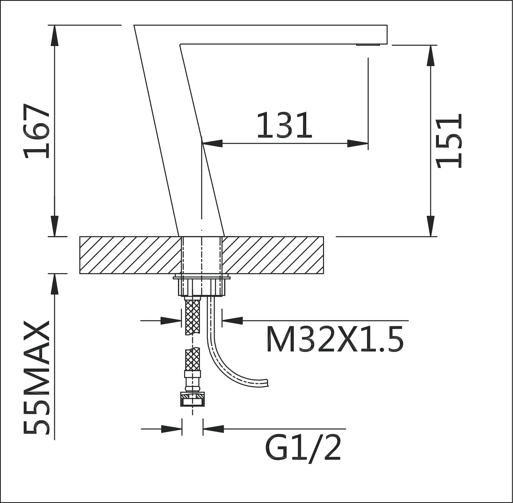 70003 Смес. СЕНС. (БЕЗ тер. крана) для умыв. HANSEN  (10/1шт)