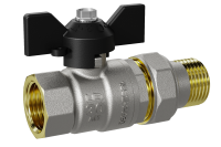 Шаровый кран с американкой 1"  бабочка ЛД Pride  (6шт)