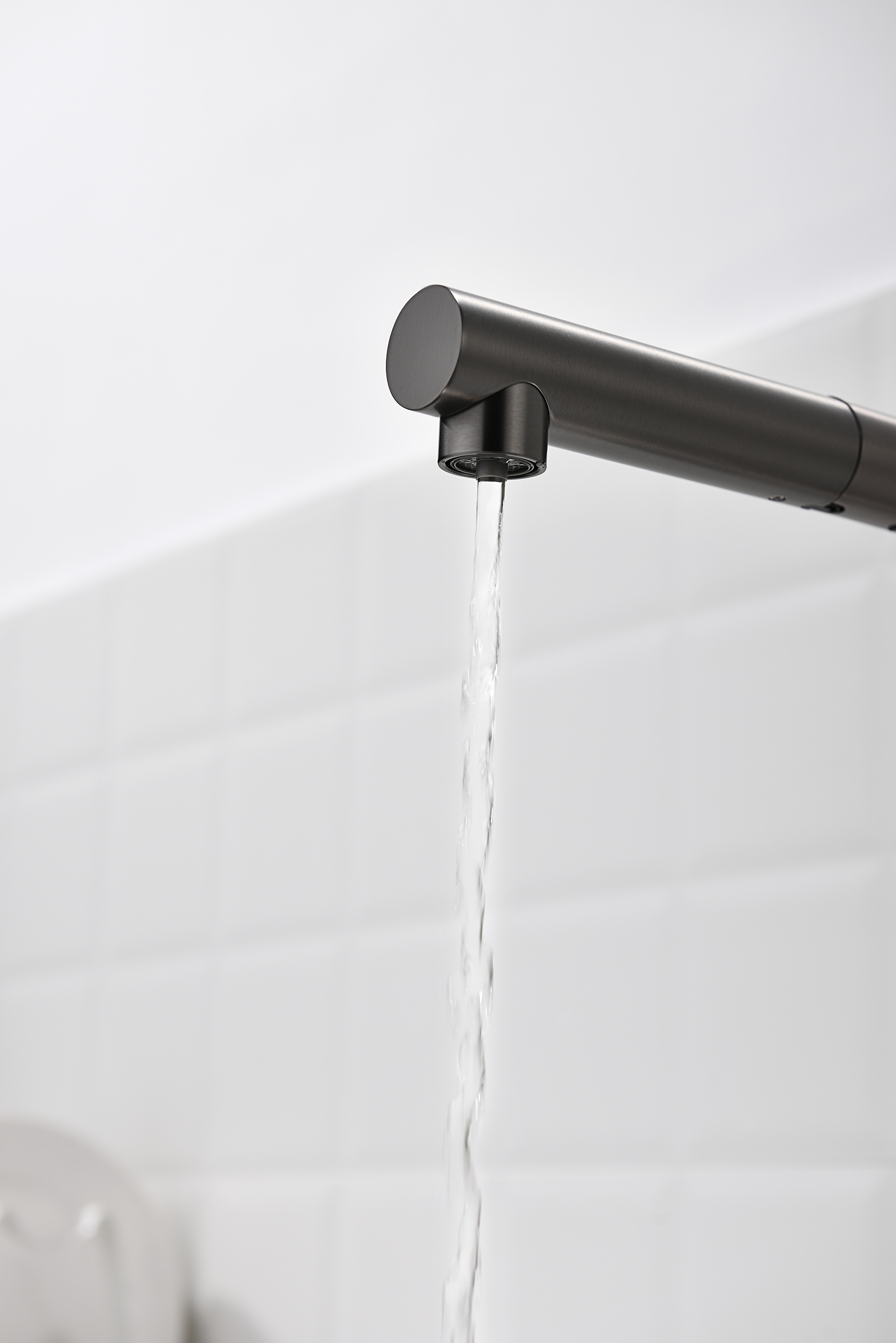 16036-Q Смес. од. для кухни с ВЫД. лейкой и подк. ФИЛЬТ. (ГРАФИТ)  GANZER (10/1шт)