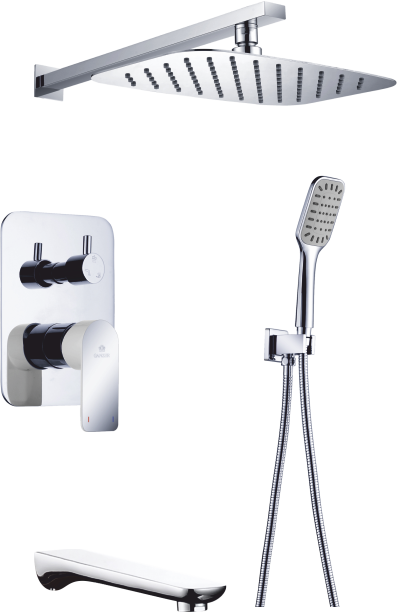 21065 Встроенный смес для душа с 3-функ. "GANZER"  (5/1шт) Л/К