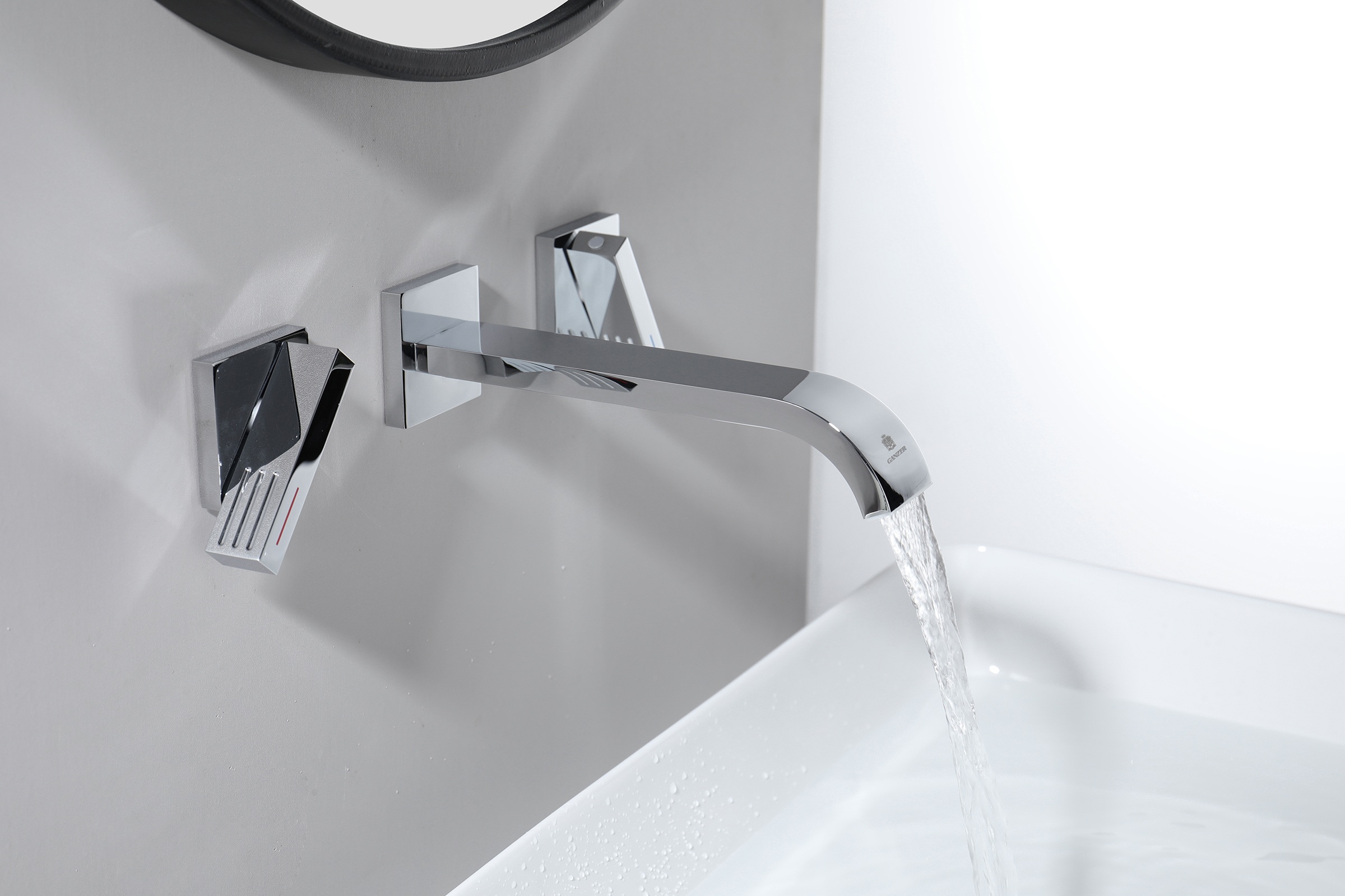 01144 Смеситель встраиваемый для раковины (ХРОМ) GANZER (8/1шт)