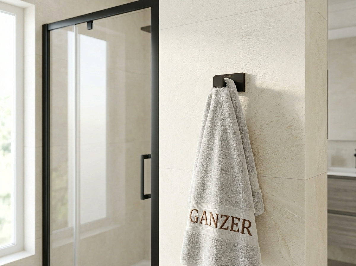 88051-C Крючок одинарный (ЧЕРНЫЙ)  GANZER  (20/1шт)