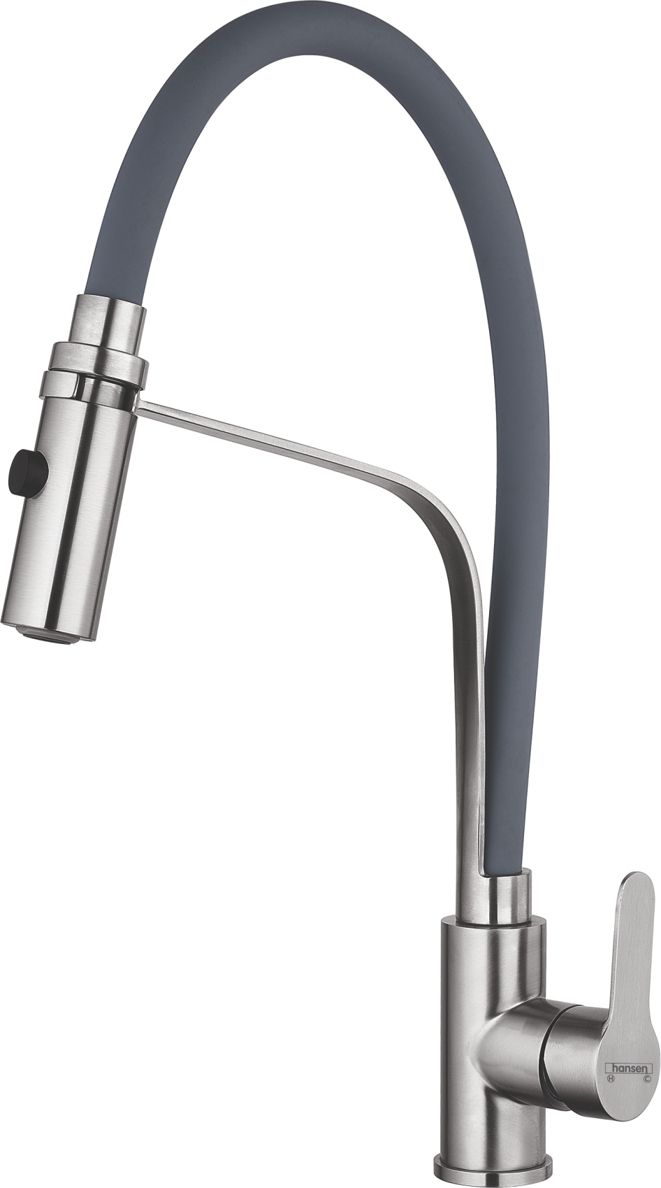 55043-GP Смес. из НЕРЖ. для кух. (САТИН с гиб. сер. изл.) HANSEN  (20/1шт)