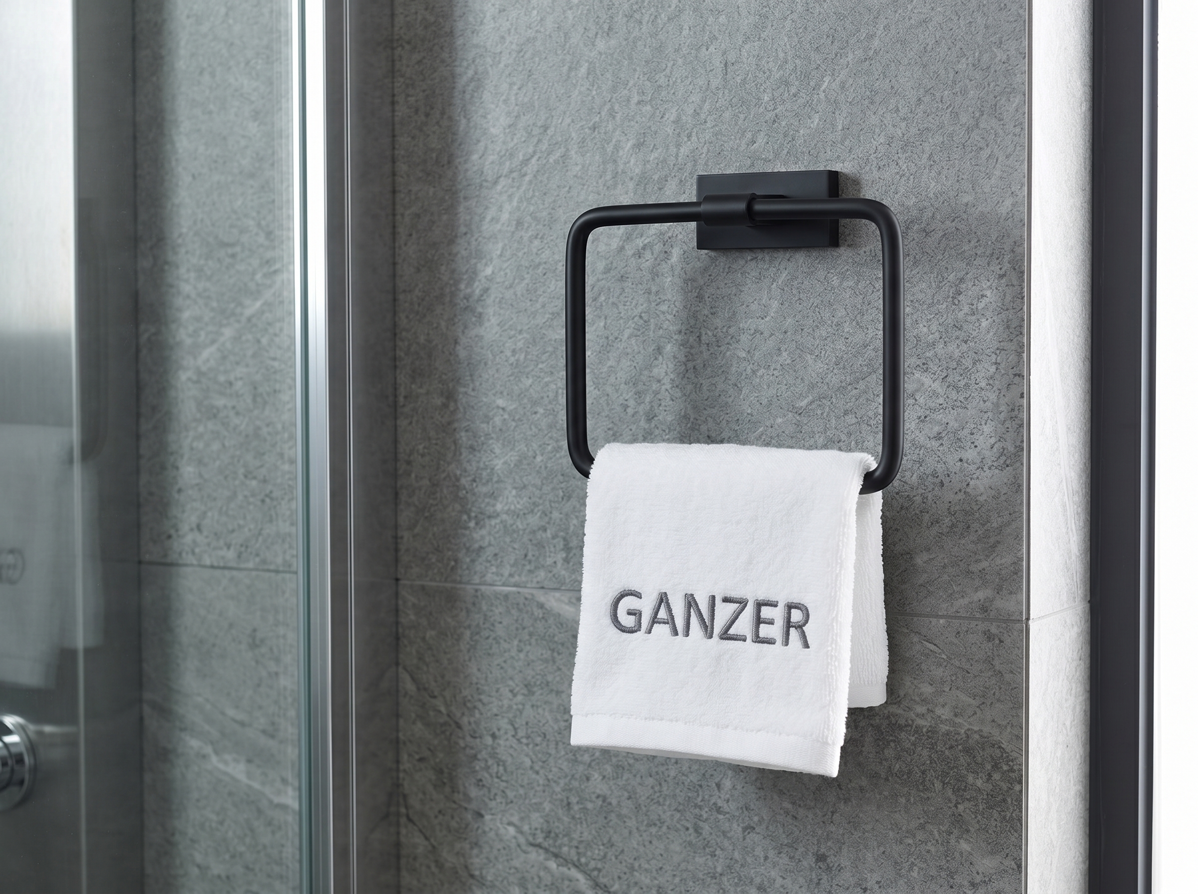 88040-C Кольцо для полотенца (ЧЕРНЫЙ) GANZER (20/1шт)