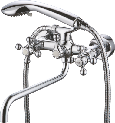 09041 Смеситель 2-ух руч. для ванны "GANZER"  (6/1шт)