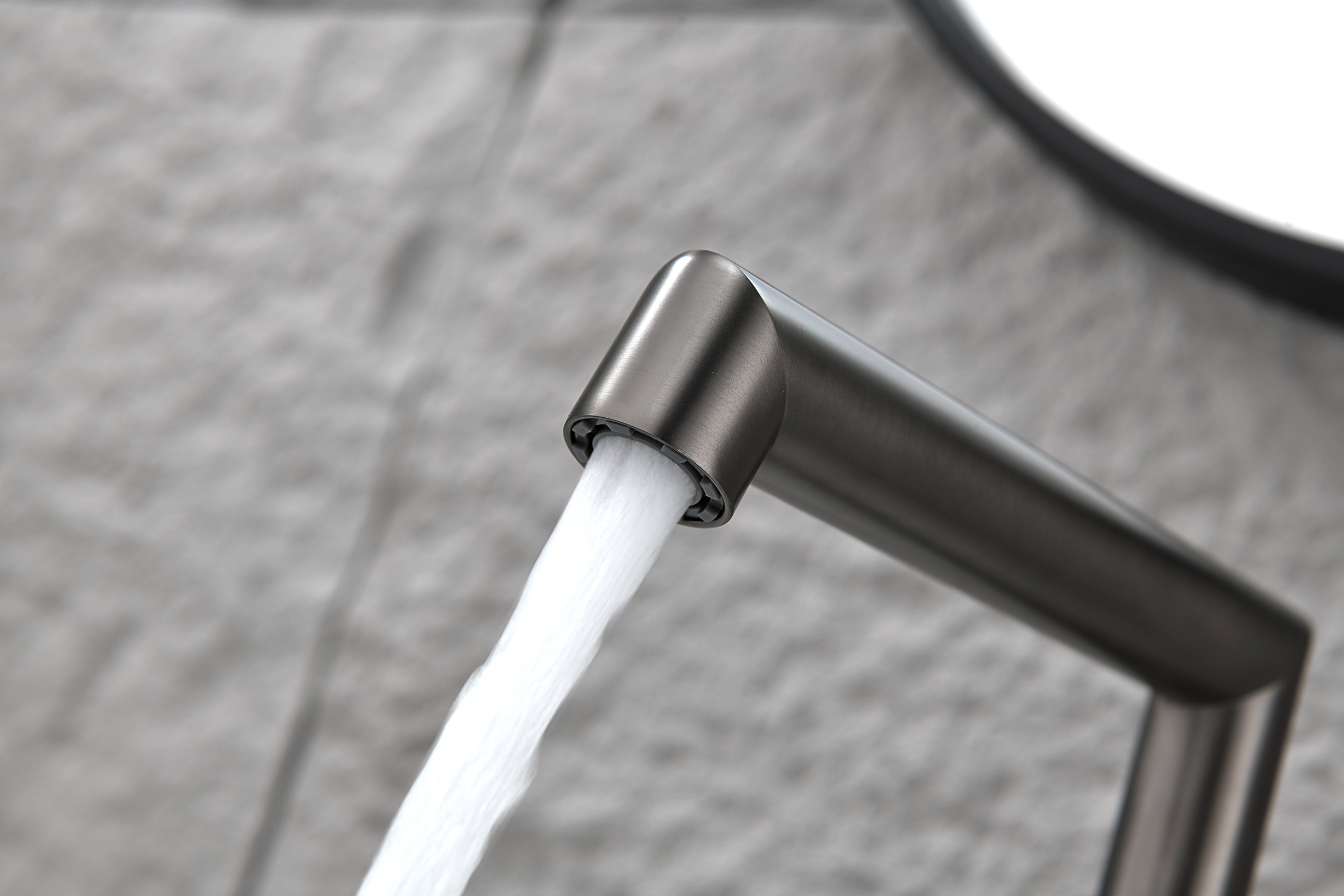 19114-Q Смеситель на борт раковины (2-отв,ГРАФИТ)  GANZER (10/1шт)