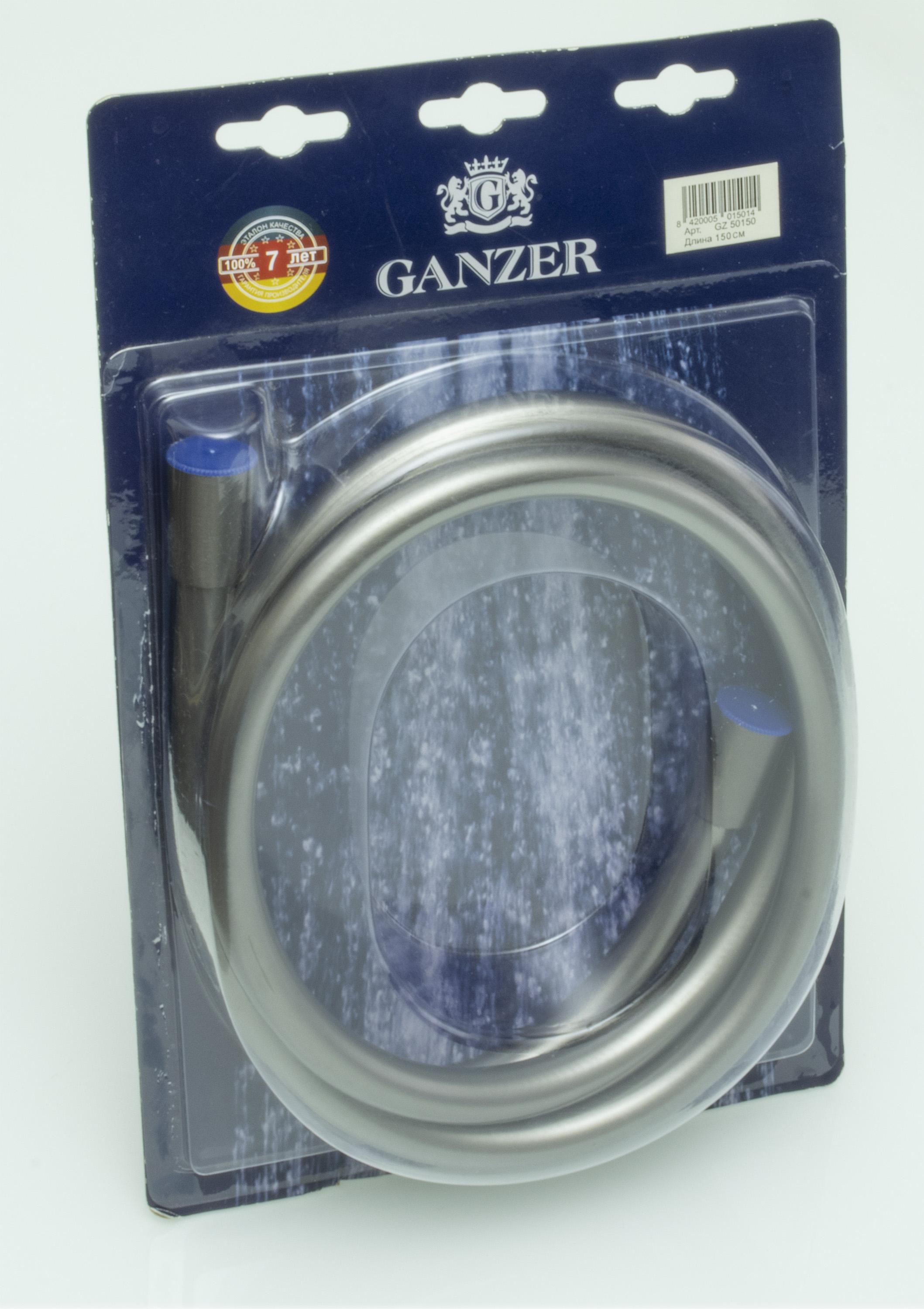 50175 Шланг для душа  175см. GANZER серебристый  (50/1шт)