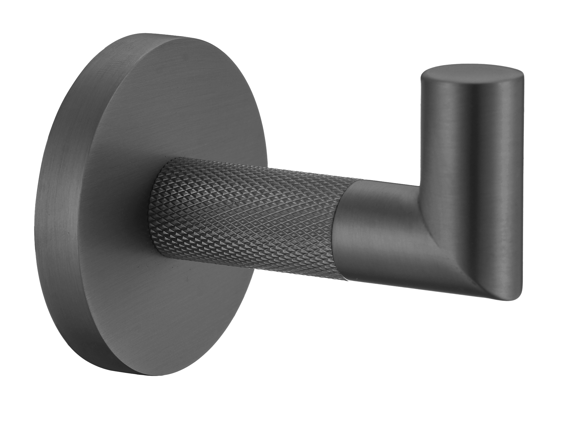 19551-Q Крючок одинарный для полотенца (ГРАФИТ) GANZER  (20/1шт)