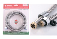 Шланг для душа 180см  (в блистере, 360°, НЕРЖ, САТИН) ViEiR  (50/1шт)