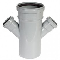 ПВХ Крестовина Ф110х50х50*45 (15/1шт)