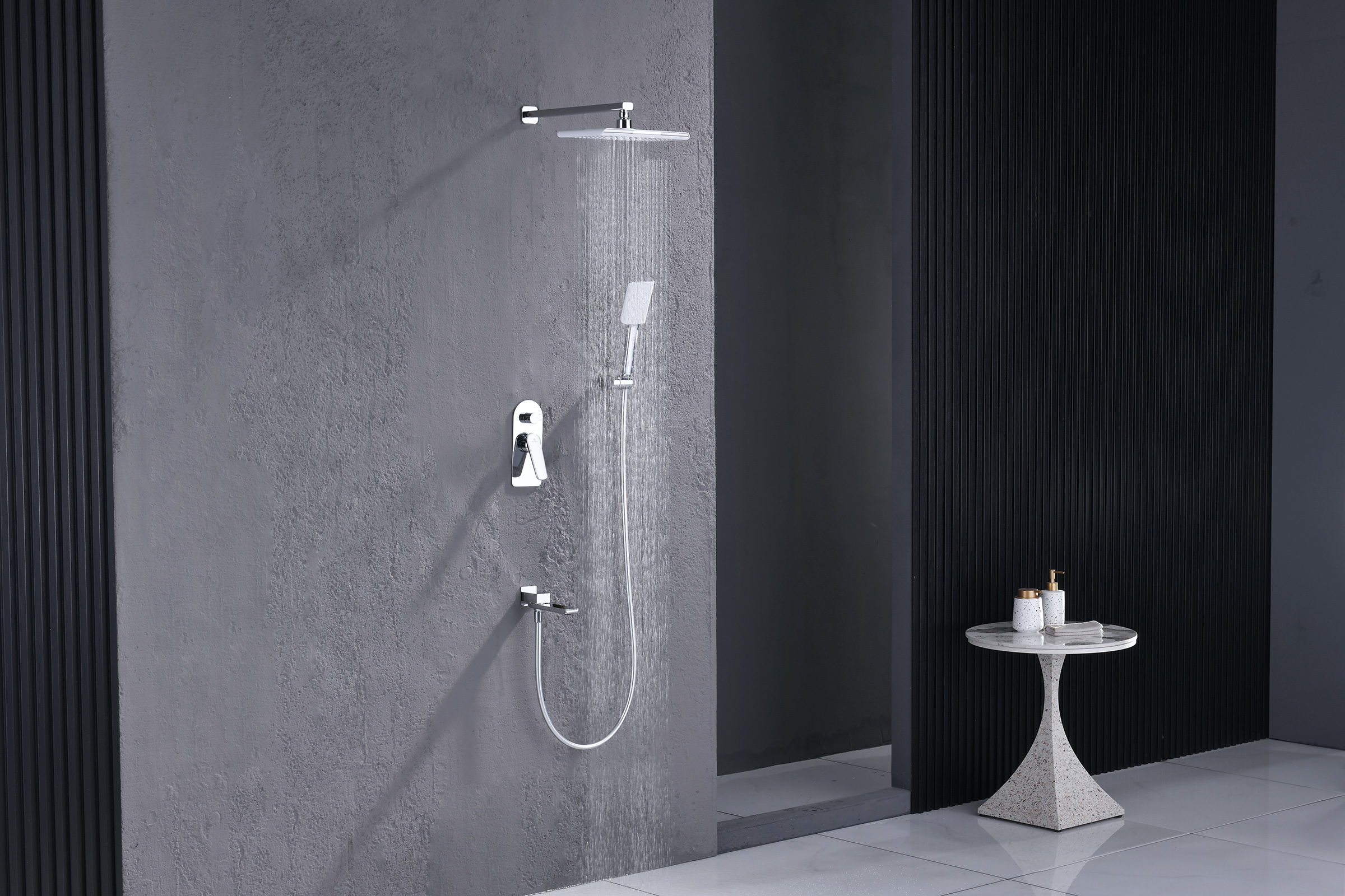 02165 Смеситель встраиваемый для душа с 3-функ. (ХРОМ) GANZER (6/1шт)