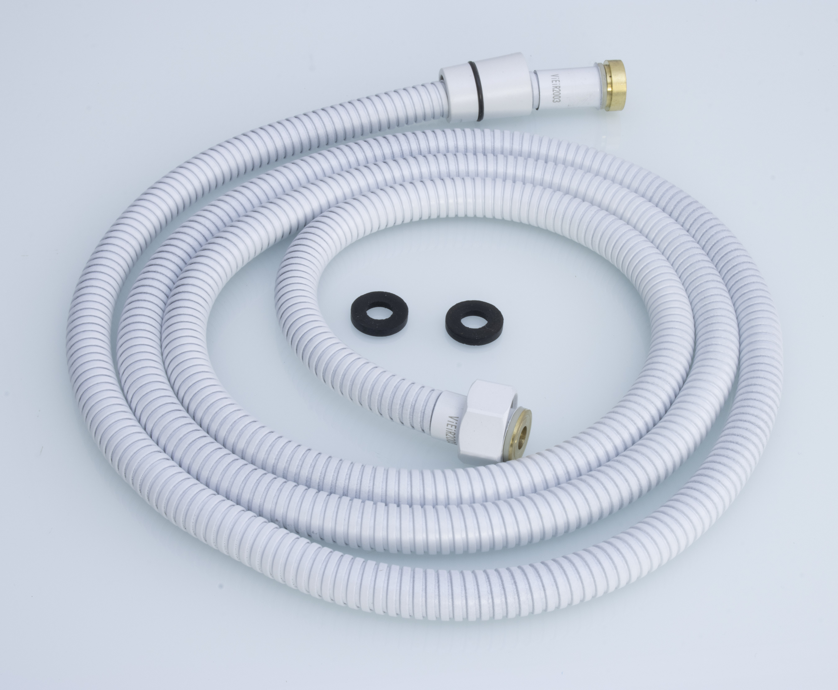 Шланг для душа 200см МЕЛ. ОПЛ.  (в кор., 360°,БЕЛЫЙ) ViEiR  (50/1шт)