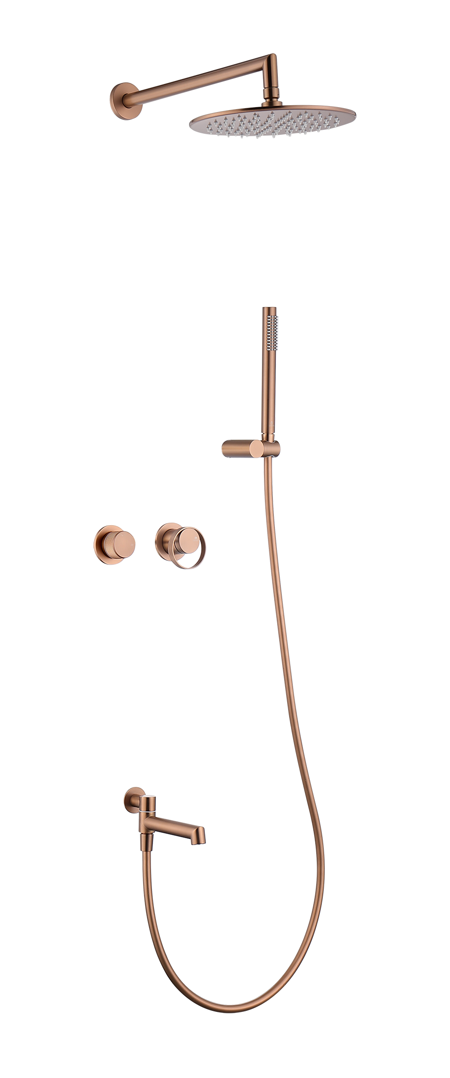 19165-R Смеситель встраиваемый для душа с 3-функ. (Роз. Золото) GANZER (6/1шт)