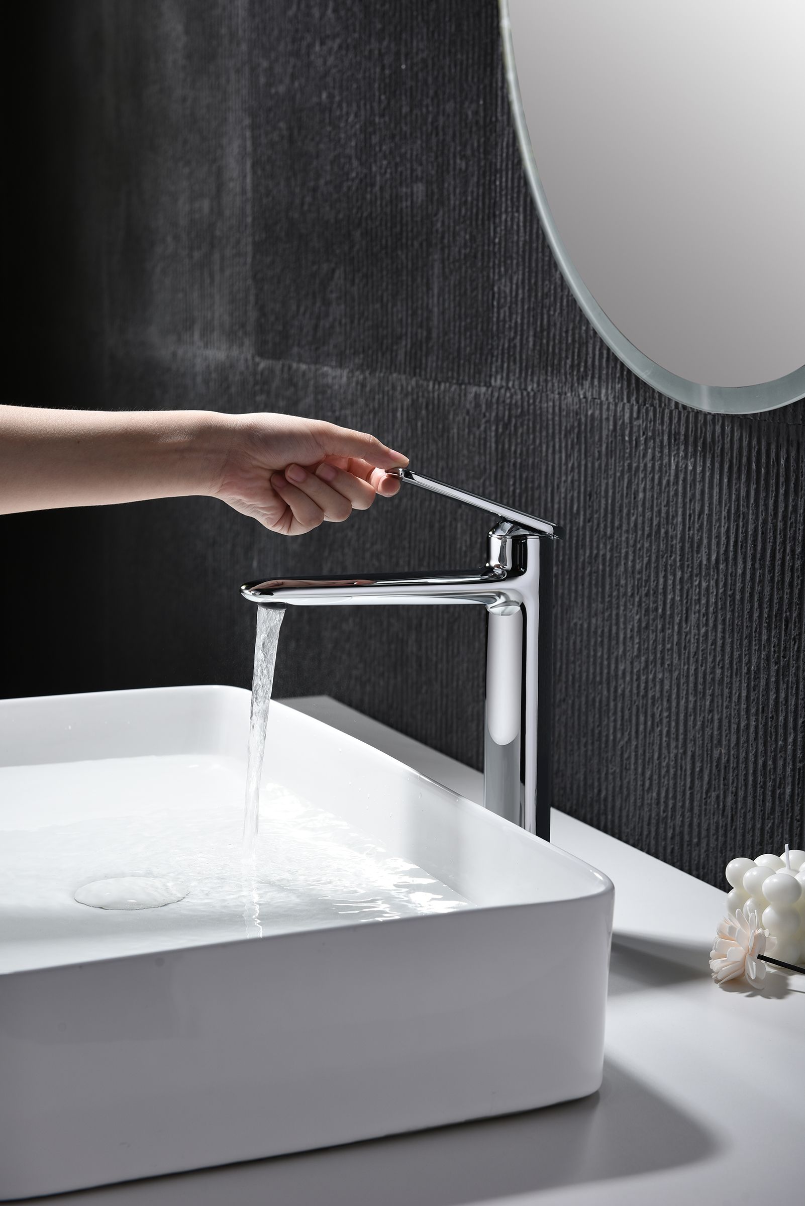 02112 Смеситель од. для раковины-чаши (ХРОМ) GANZER (10/1шт)