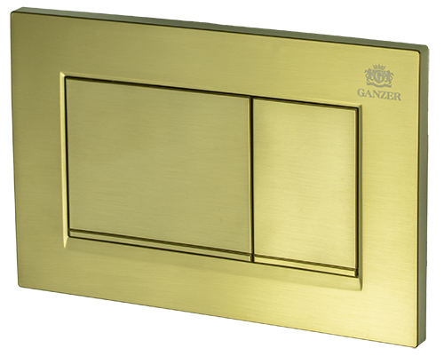 Кнопка для инсталляции СМАРТ,  с КВАД. клав. (Мат. Золото)  GANZER  (24/1шт)