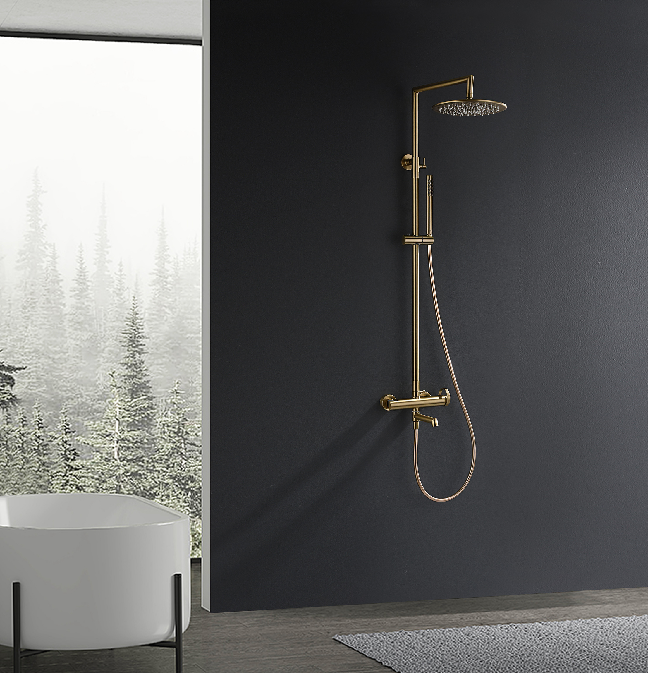 19162-S Душевая система (Мат. Золото) GANZER (5/1шт)