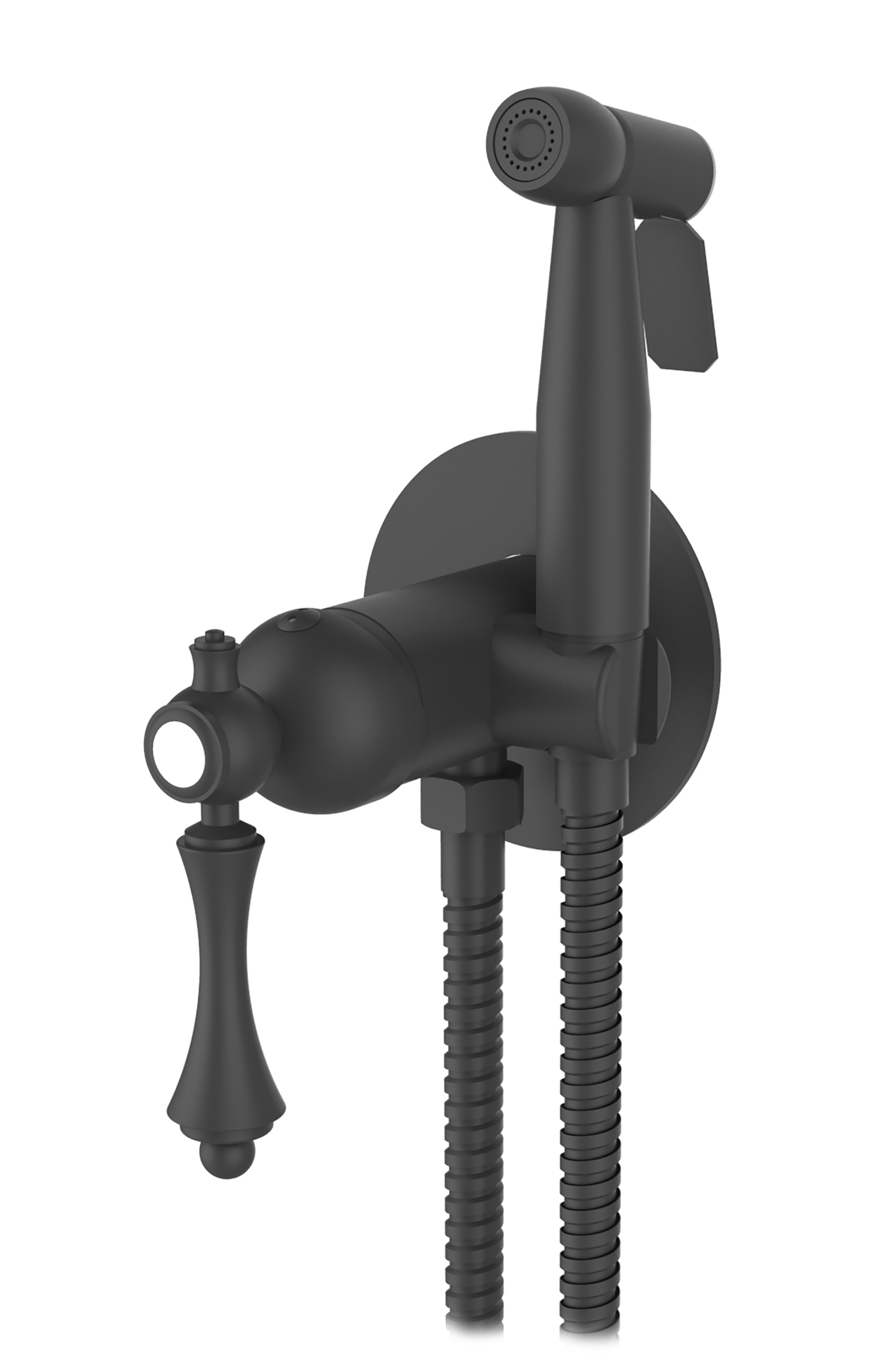 77057-C Комплект встраива. для биде (черный) GANZER (10/1шт)