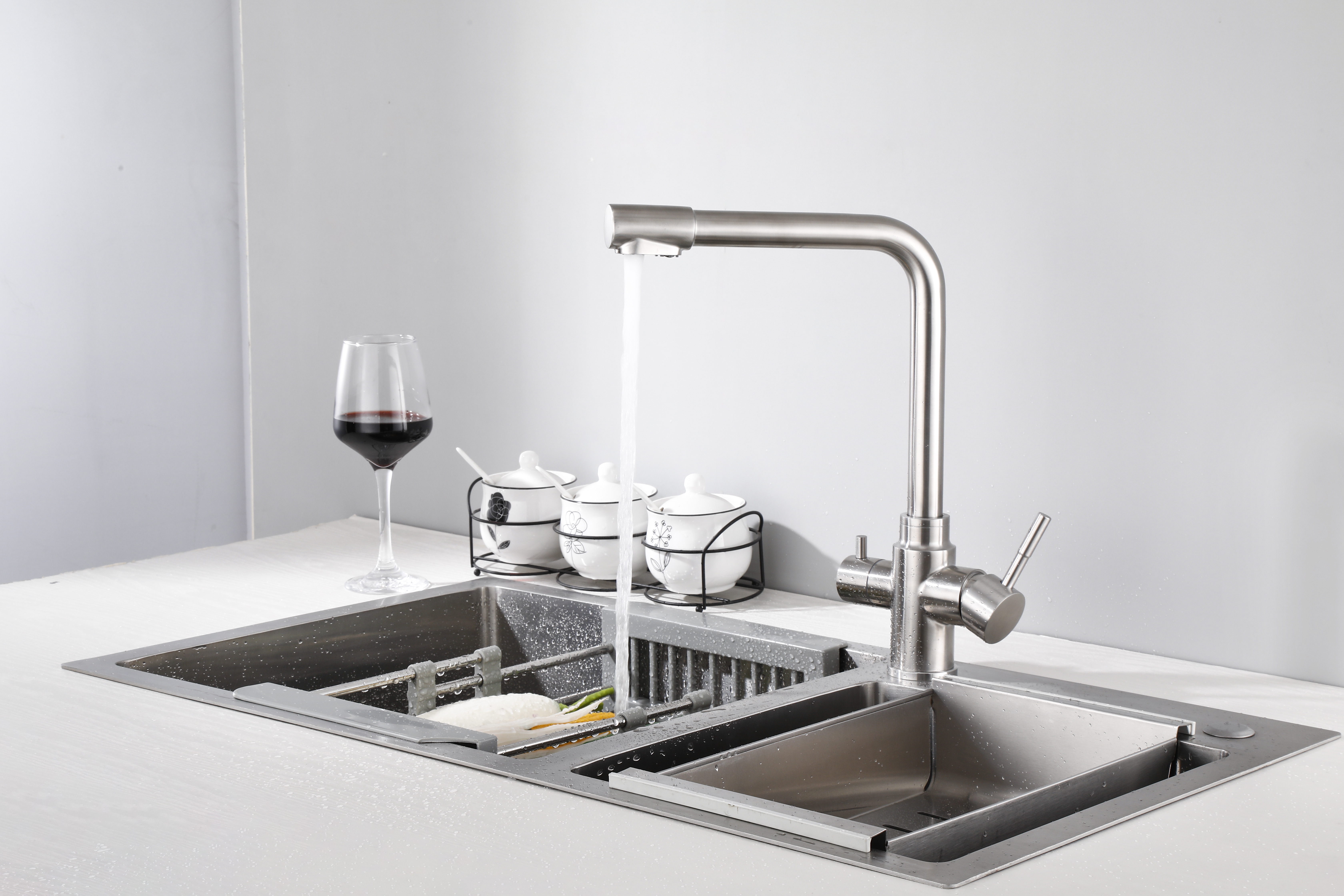 15085-G Смес. из НЕРЖ. для кух. под. фильт (САТИН) HANSEN  (10/1шт)