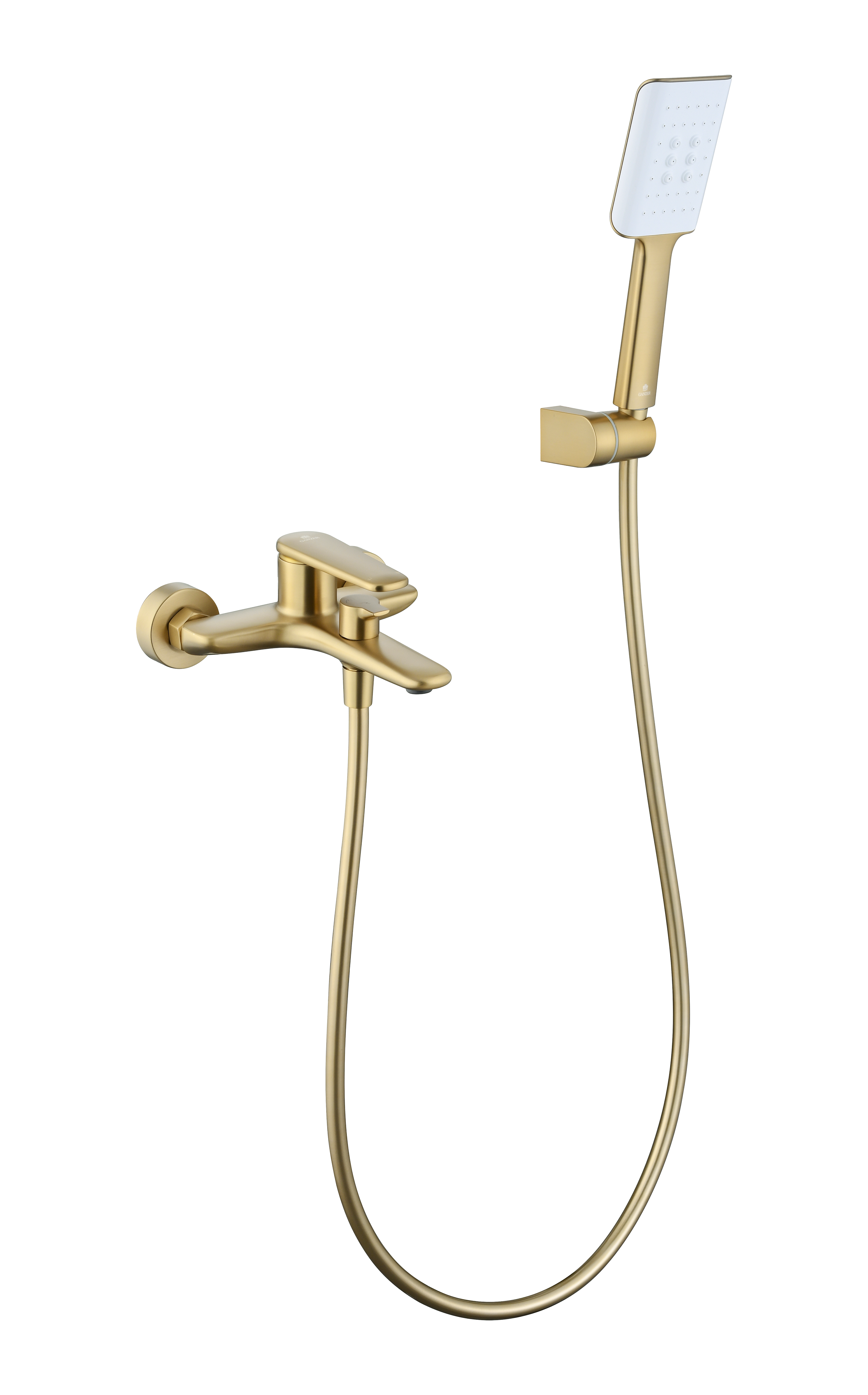 02131-S Смеситель од. для ванны кор. (Мат. Золото)  GANZER  (8/1шт)