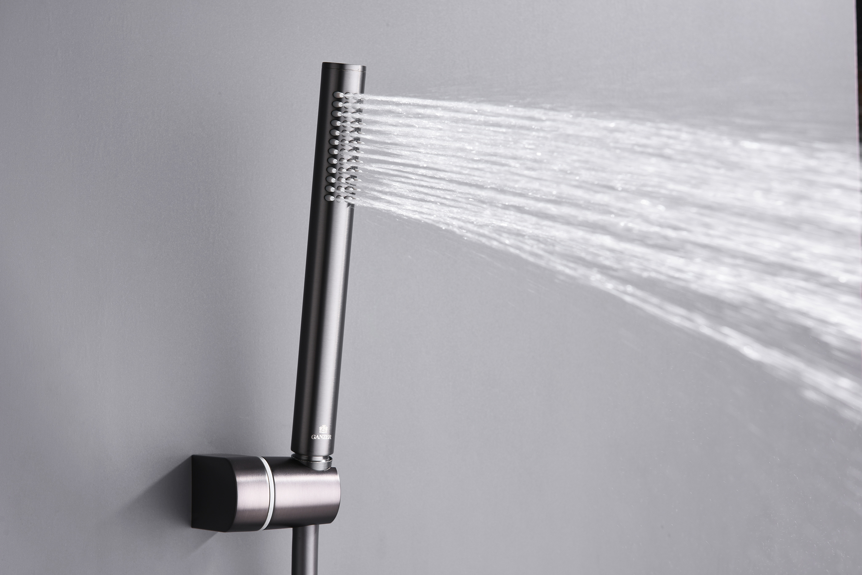 19165-Q Смеситель встраиваемый для душа с 3-функ. (ГРАФИТ) GANZER (6/1шт)