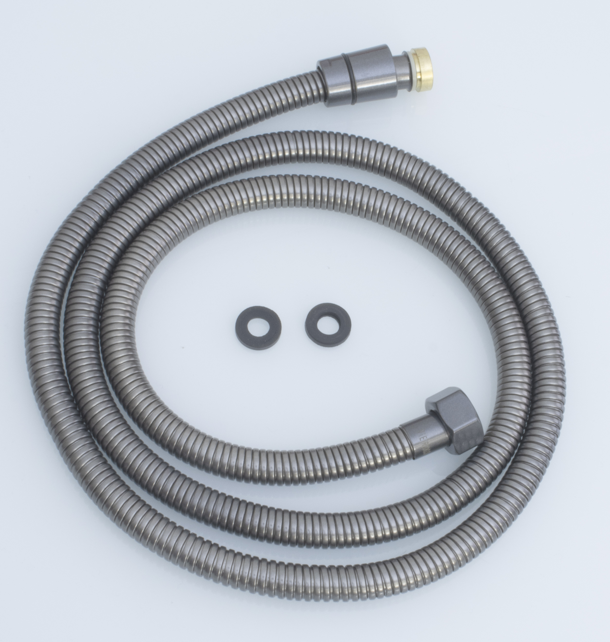 Шланг для душа 200см МЕЛ. ОПЛ.  (в кор., 360°,ГРАФИТ) ViEiR  (50/1шт)