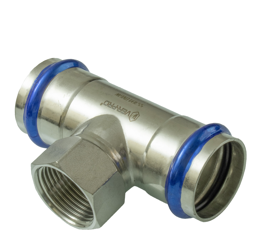 НЕРЖ Тройник  22*3/4 г.*22  "VER-PRO"  (28/4шт)